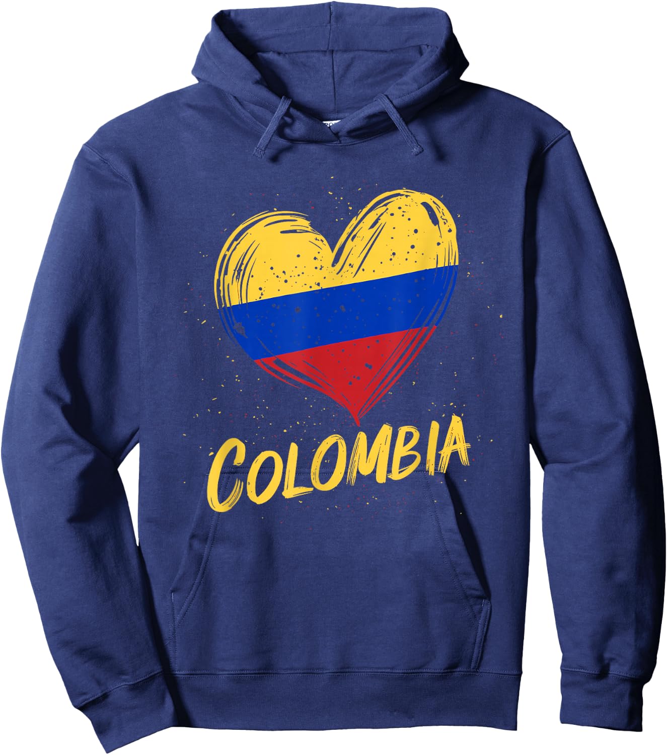Colombia Heart Flag Colombian Pride Hoodie - Hoodie | Navy
