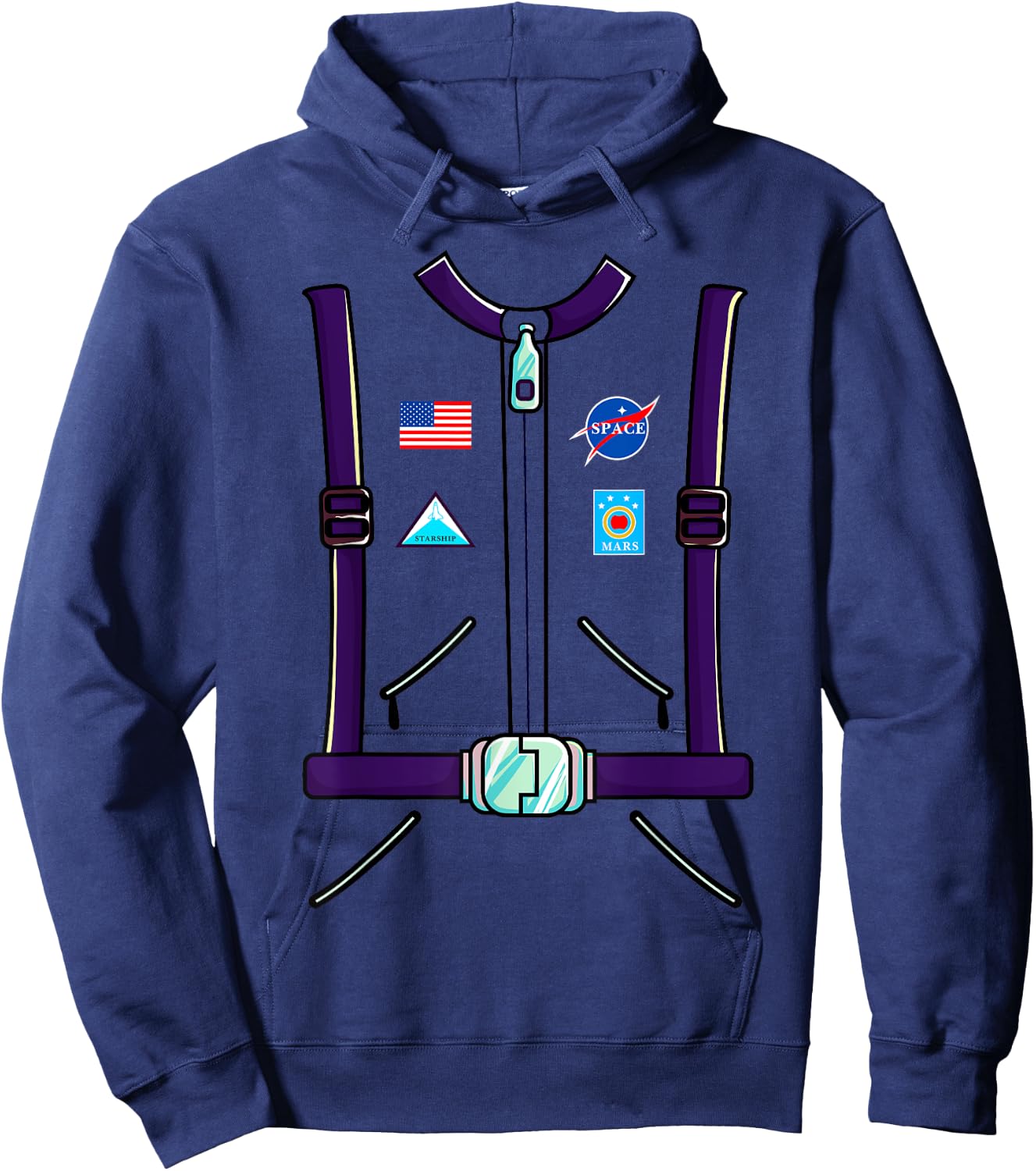 Astronaut Costume Space Suit Adult Men Women Kids Boys Hoodie - Hoodie | Navy
