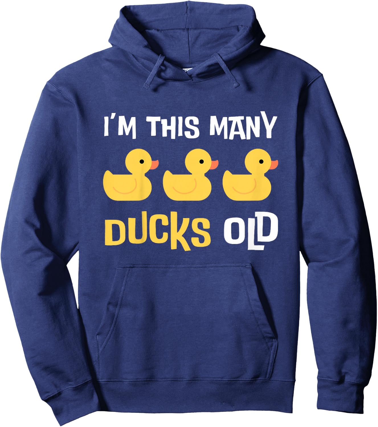 I'm This Many Ducks Old, Duck 3rd Birthday 3 Years Old Bday Hoodie - Hoodie | Navy