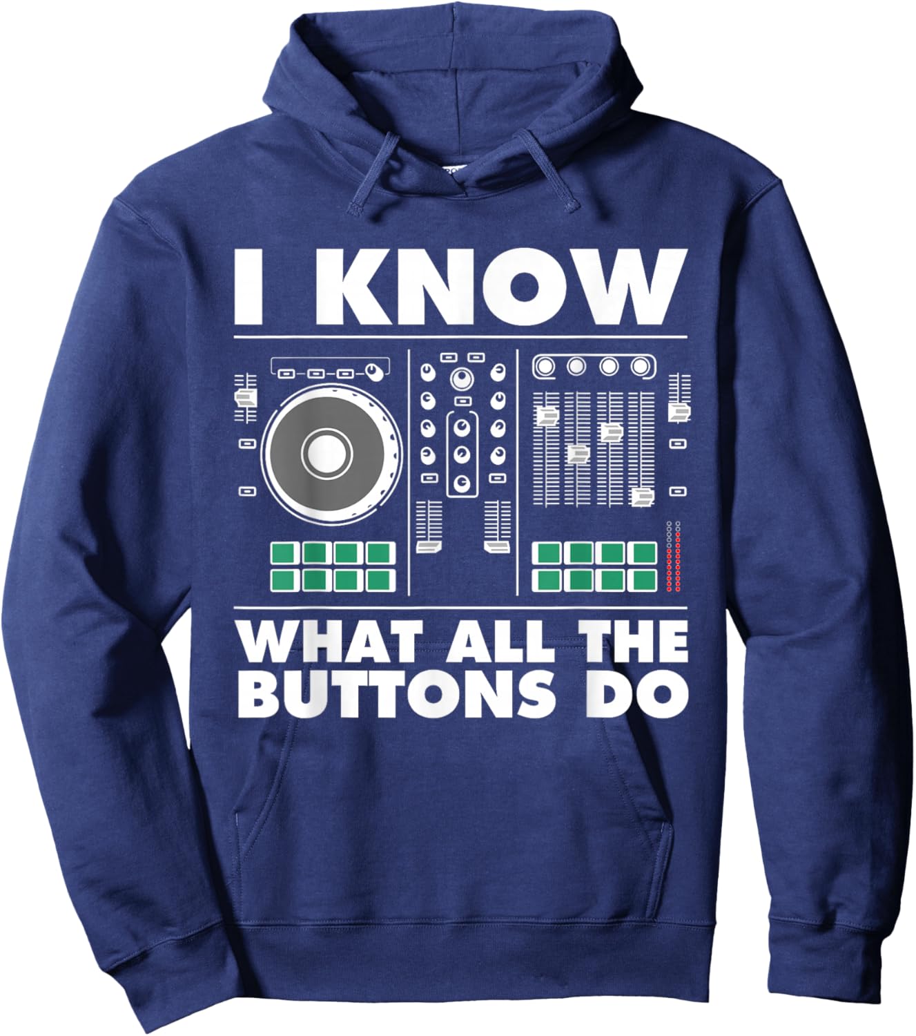 Funny DJ Art Men Women Music Producer Disc Jockey Lover DJ Hoodie - Hoodie | Navy