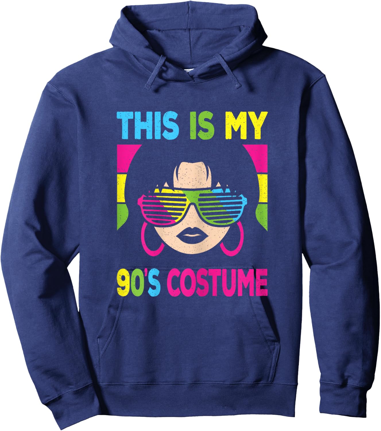 This Is My 90's Costume Women 1990s 90s Outfit Disco Party Hoodie - Hoodie | Navy