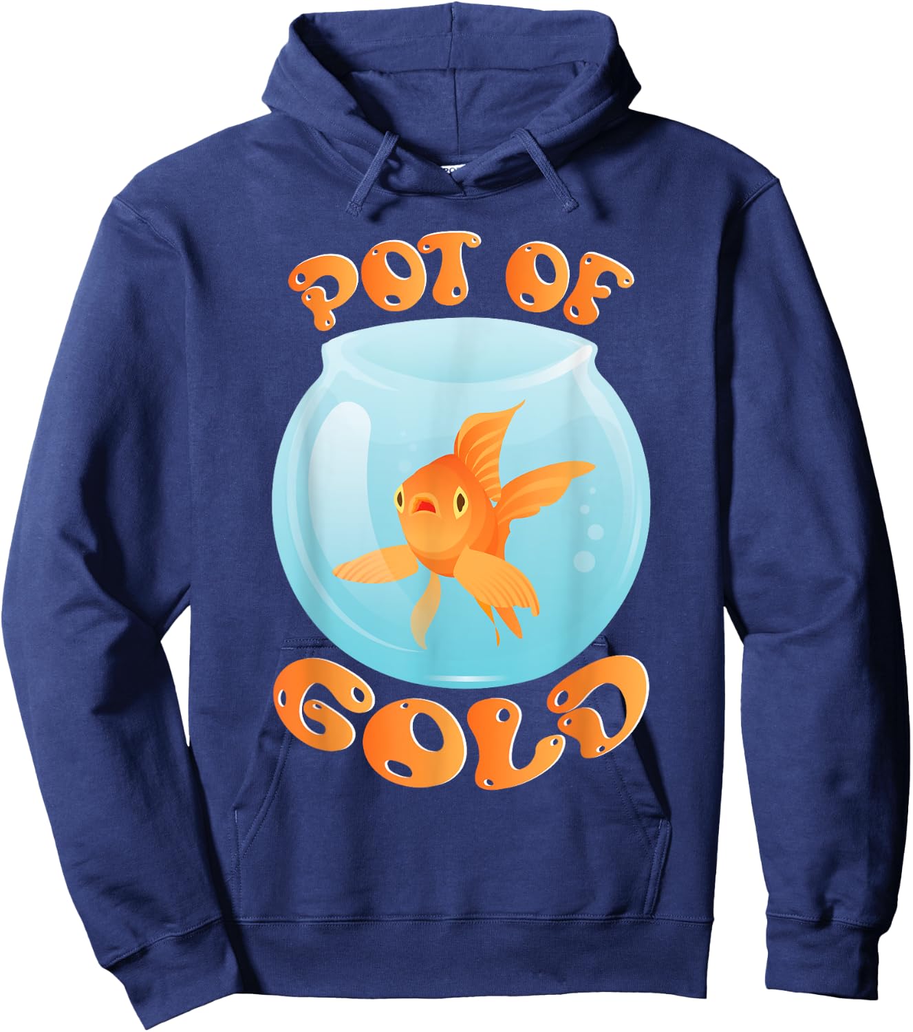 Pot Of Gold Goldfish Fishkeeping Aquarist Aquarium Junkie Hoodie - Hoodie | Navy
