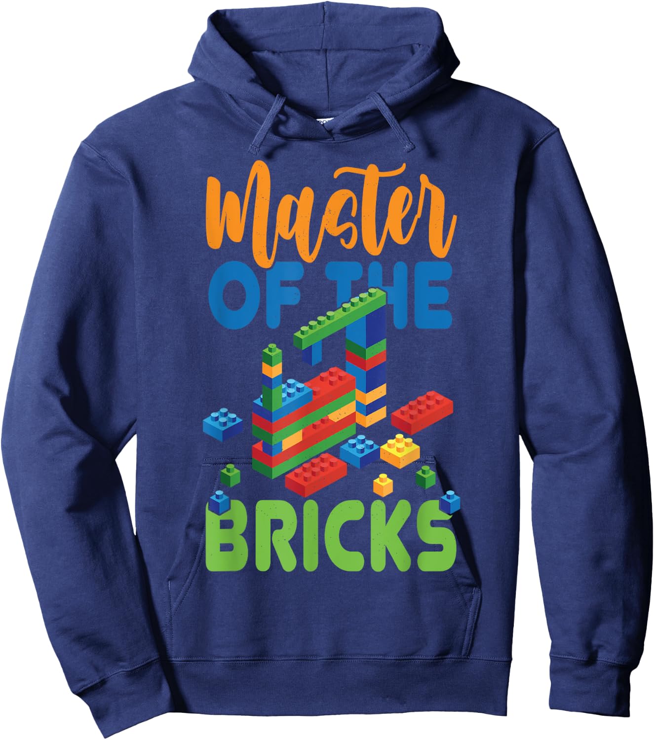 Master Builder Brick Building Blocks Master Of The Bricks Hoodie - Hoodie | Navy