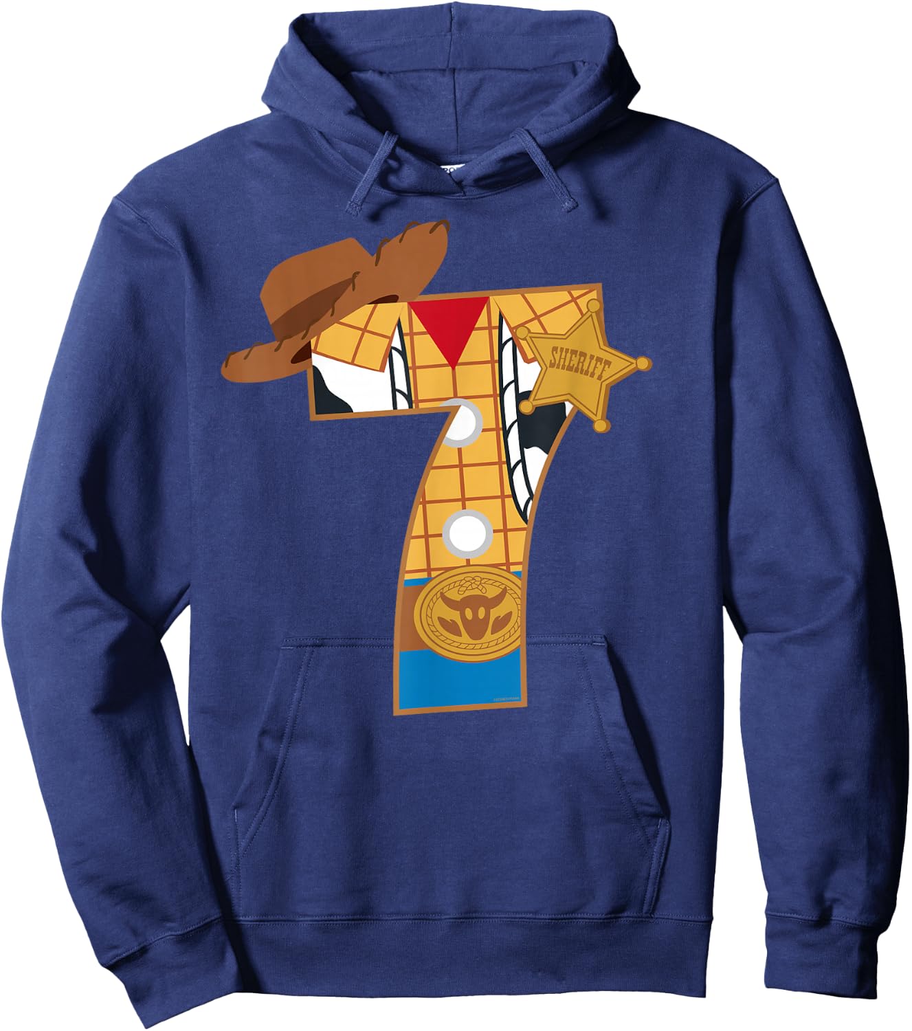 Disney and Pixar's Toy Story Seventh Birthday 7 Years Old Hoodie - Hoodie | Navy