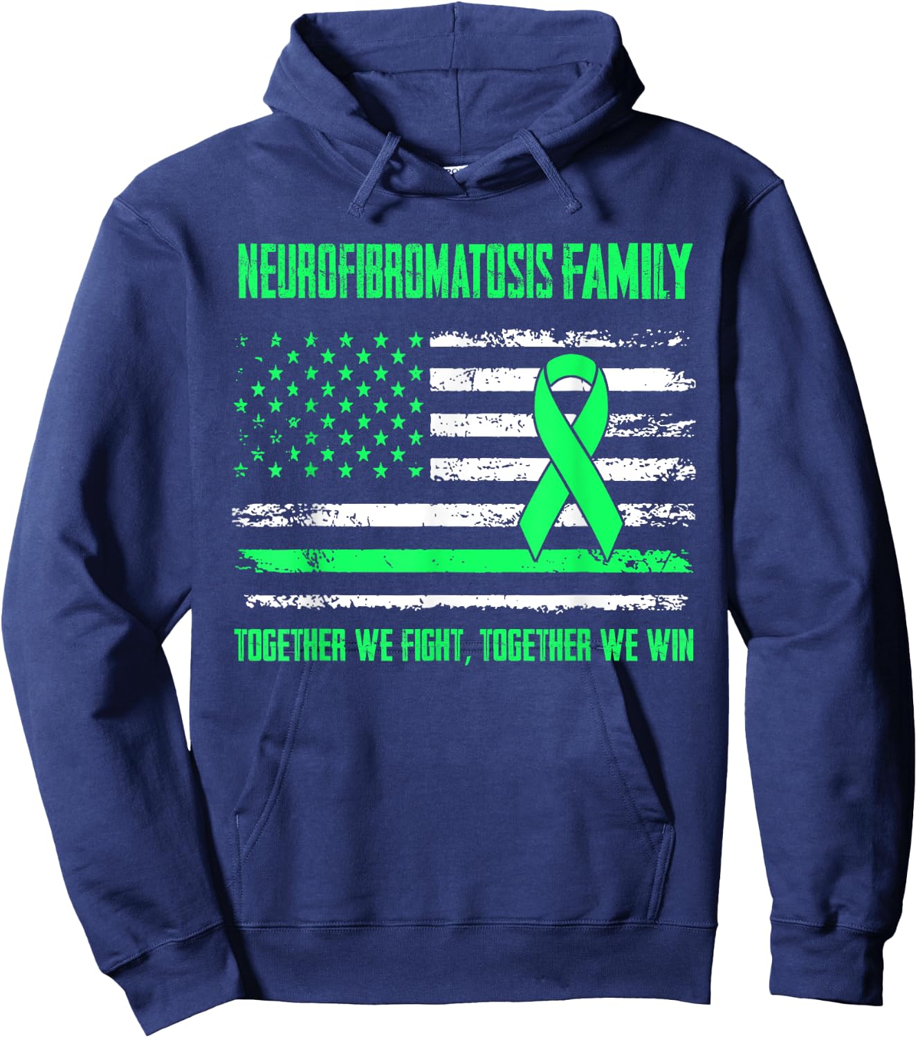 Neurofibromatosis Awareness Family Together We Fight Togethe Hoodie - Hoodie | Navy
