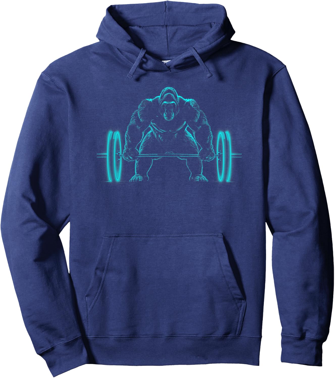 Gorilla Weight Lift Silverback Gorilla Hoodie - Hoodie | Navy