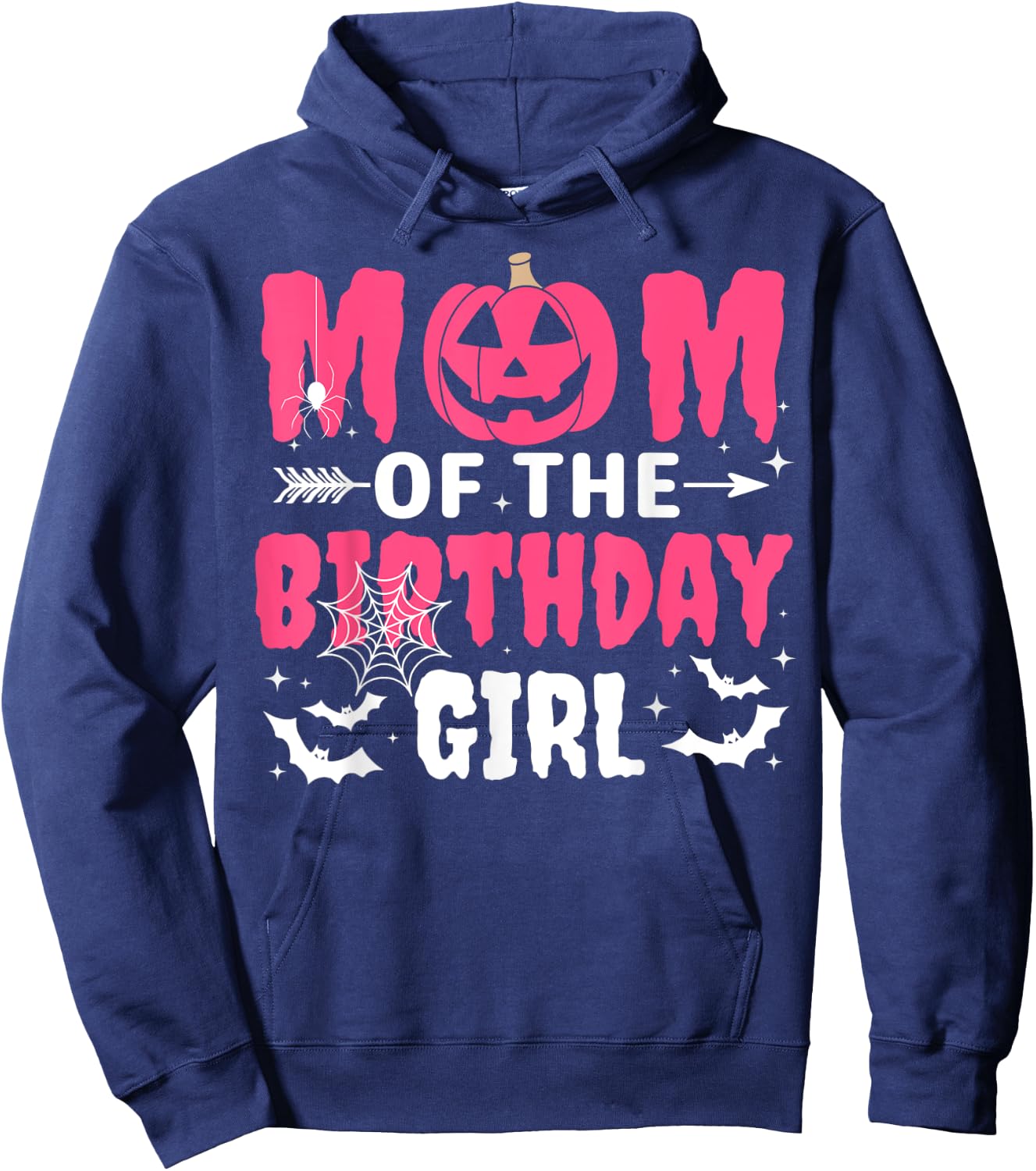 Mom Of The Birthday Girl Halloween Costume Spooky Party Fun Hoodie - Hoodie | Navy