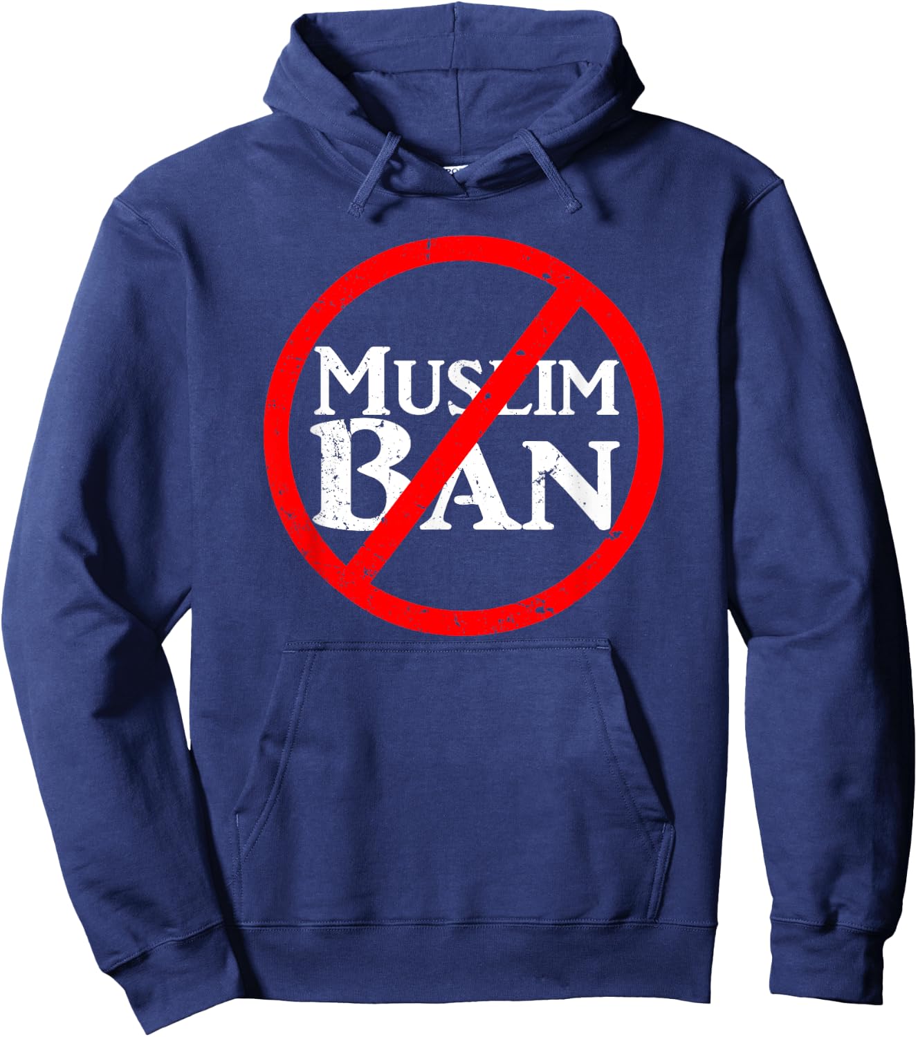 No Muslim Ban Hoodie - Hoodie | Navy