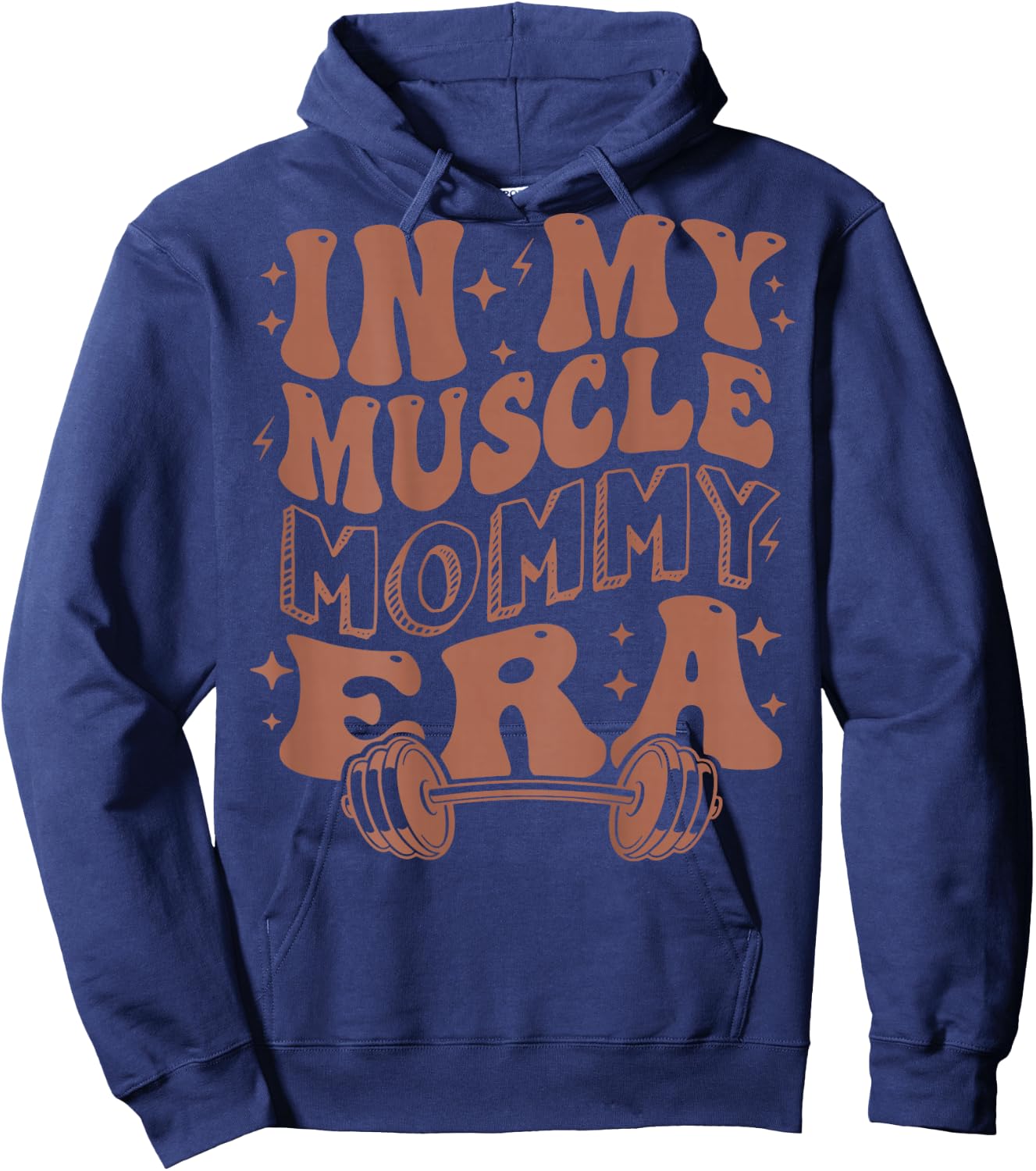 In My Muscle Mommy Era, Workout, Fitness, Gym Mama (On Back) Hoodie - Hoodie | Navy