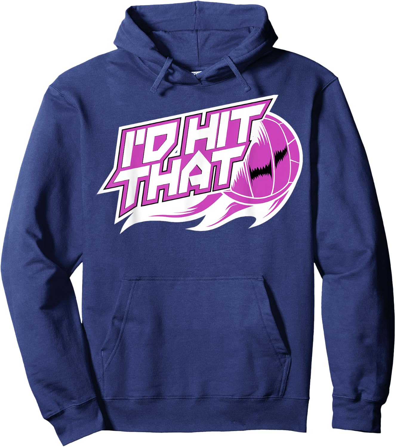 Funny I'd Hit That Shirt | Cute Volley-Ball Player Gift Hoodie - Hoodie | Navy