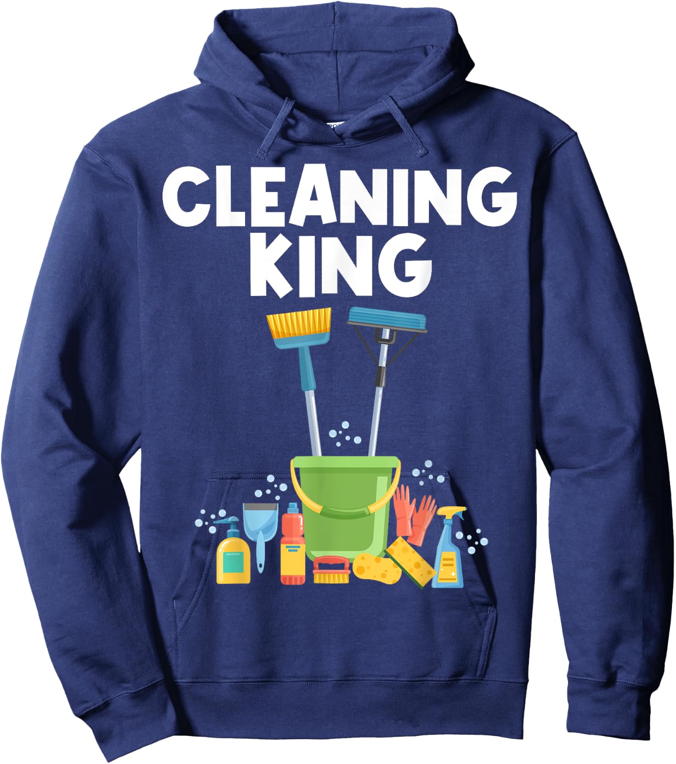 Cleaning Designs Uncle Housekeeping Cleaners Lovers Hoodie - Hoodie | Navy