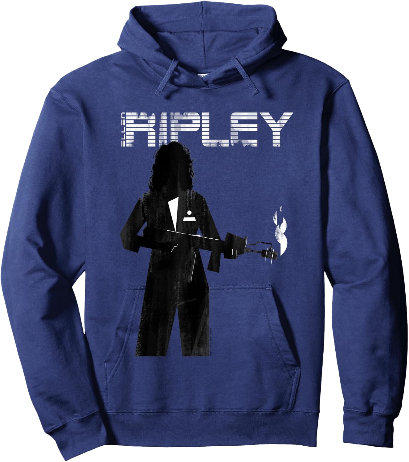 Aliens Iconic Strong Ellen Ripley Retro Silhouette Portrait Hoodie - Hoodie | Navy
