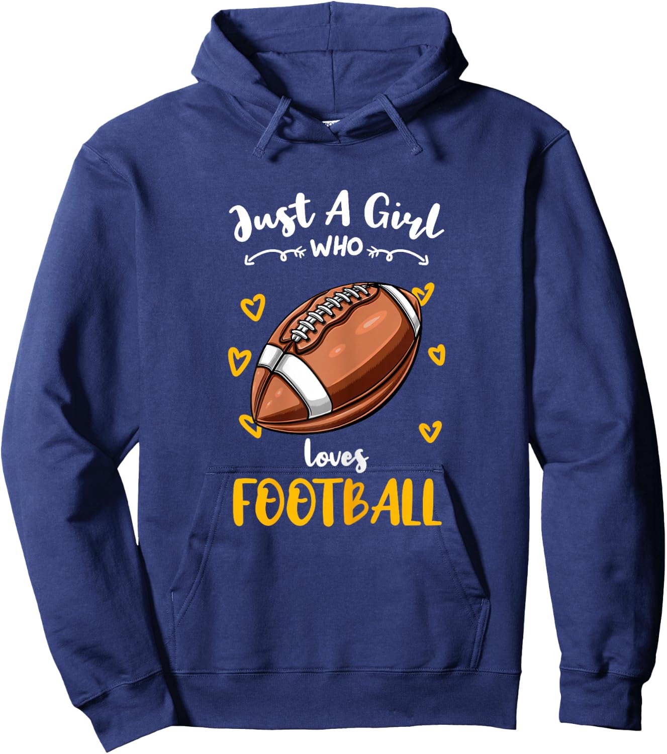 Just A Girl Who Loves Football Hoodie - Hoodie | Navy