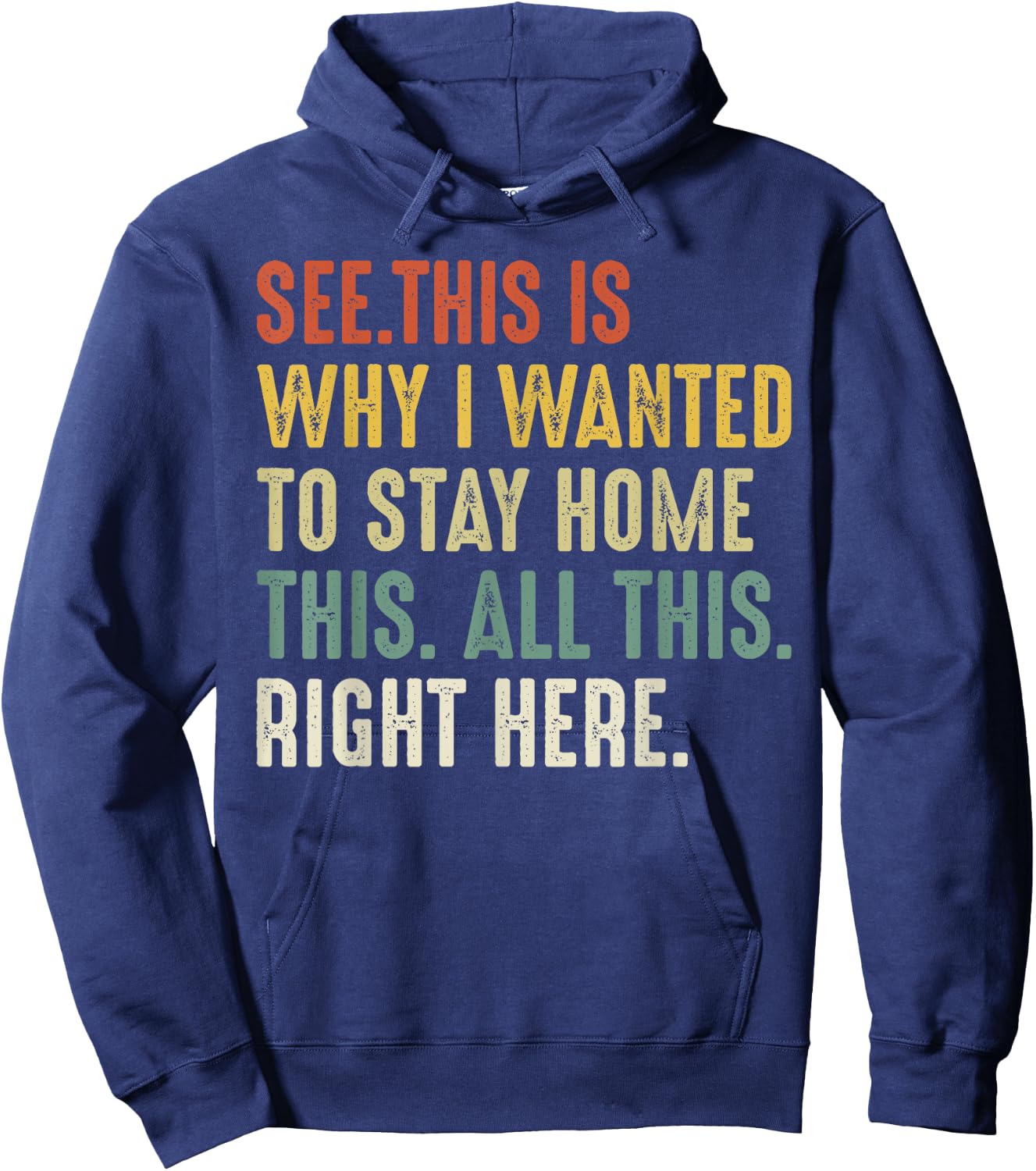 See This Is Why I Wanted To Stay Home This All This Right Hoodie - Hoodie | Navy