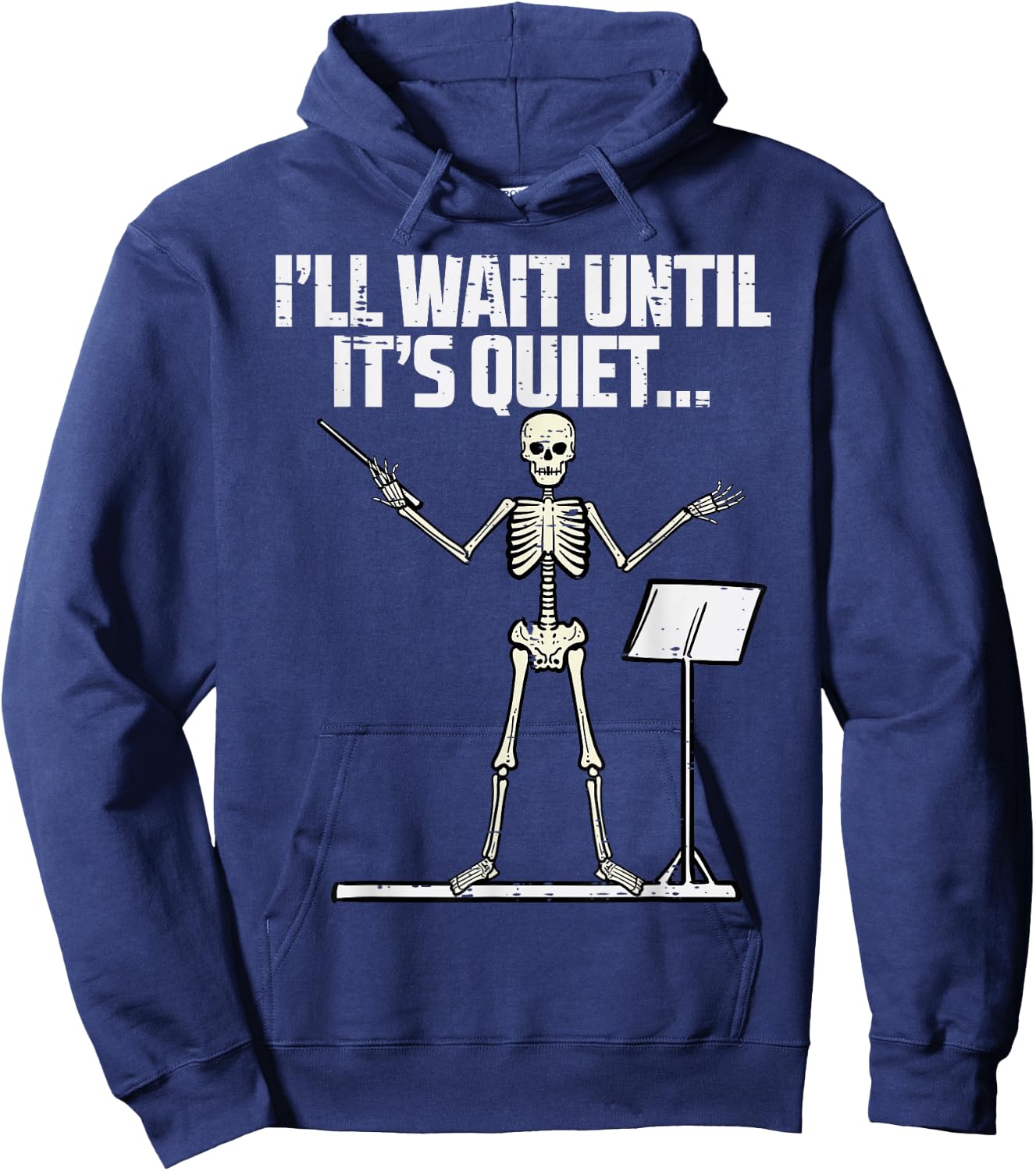 Halloween Music Conductor Wait Until Quiet Costume Men Women Hoodie - Hoodie | Navy