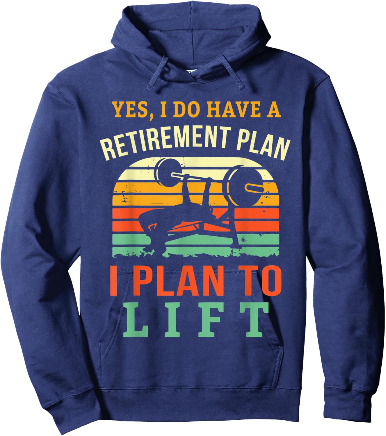 Funny Retirement Retiring Bodybuilder Retired Weight Lifting Hoodie - Hoodie | Navy