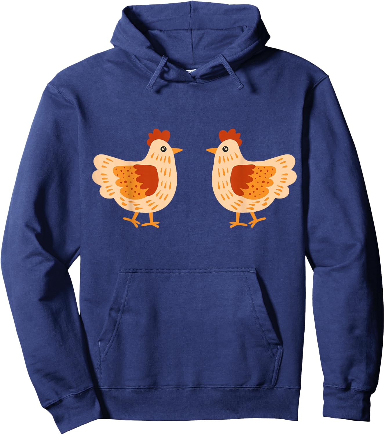 Cute Chicken Boobs Funny Hen Cutlet Breast Boobies Titties Hoodie - Hoodie | Navy