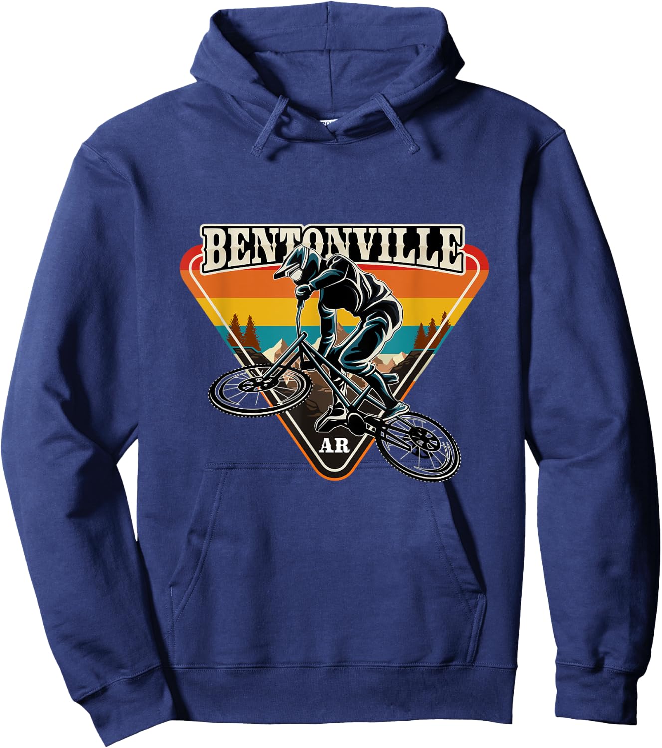 Bentonville Arkansas Mountain Bike Cycling Adventure Sport Hoodie - Hoodie | Navy