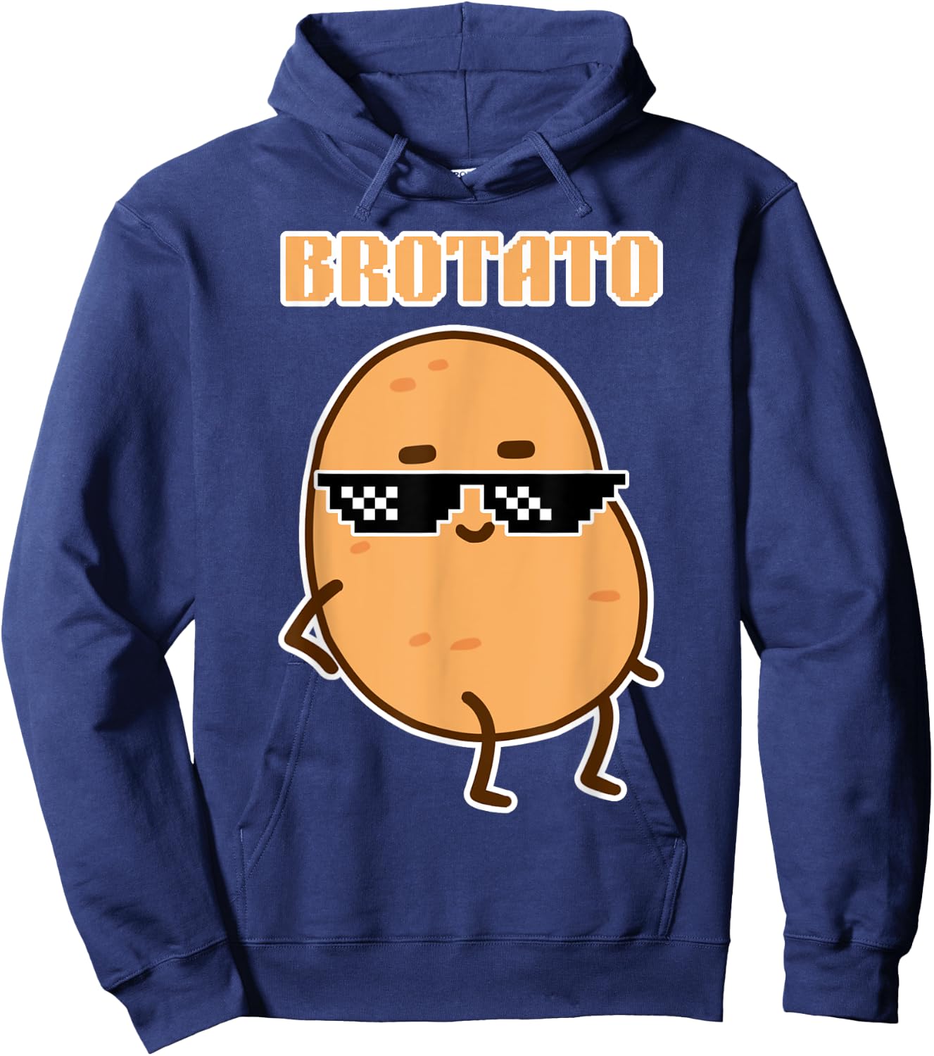 Brotato Potato Lover Brother Friendship Funny Potato Day Hoodie - Hoodie | Navy