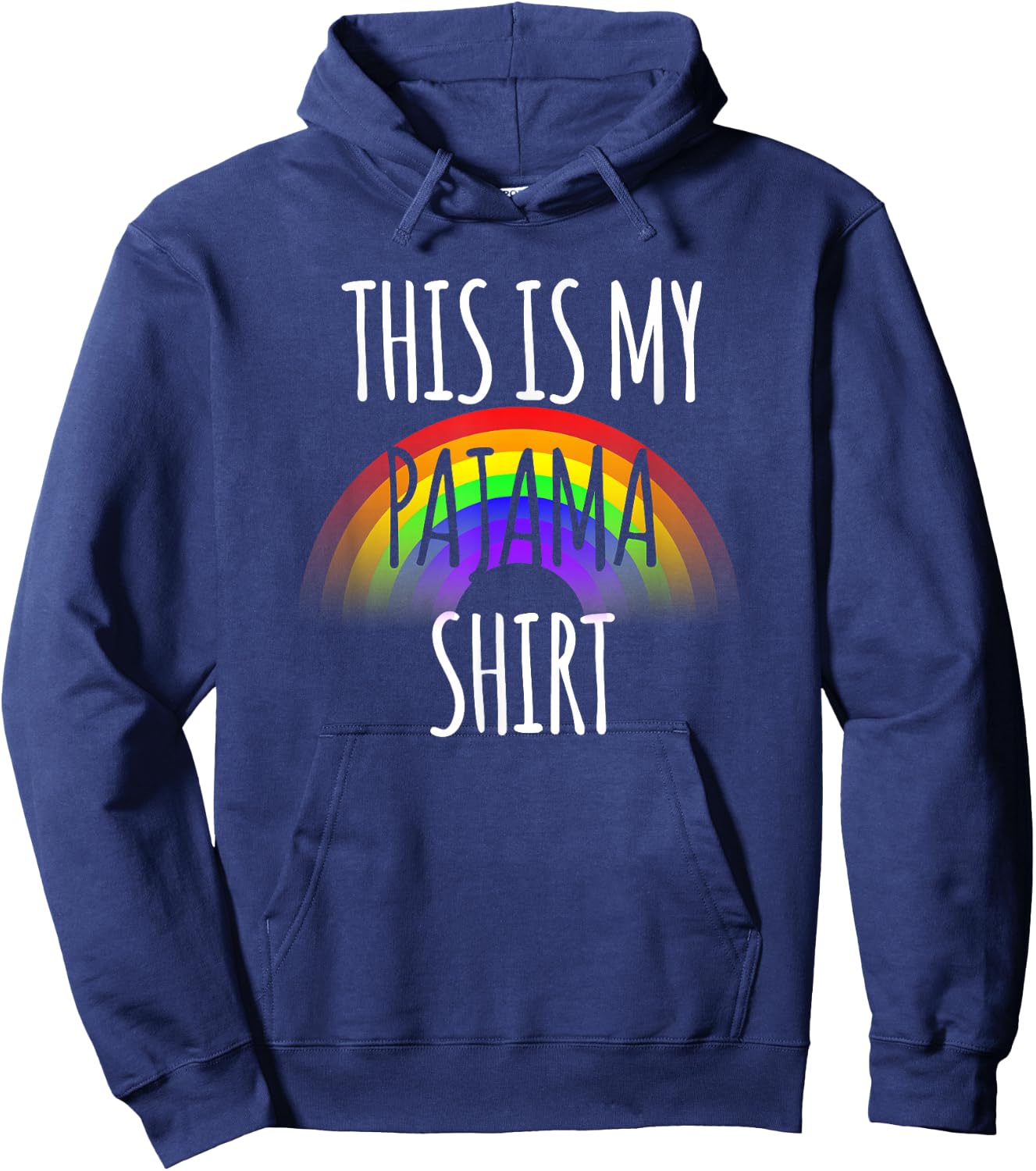 This is My Pajama Shirt Funny Rainbow Flag Gay Pride PJ Hoodie - Hoodie | Navy