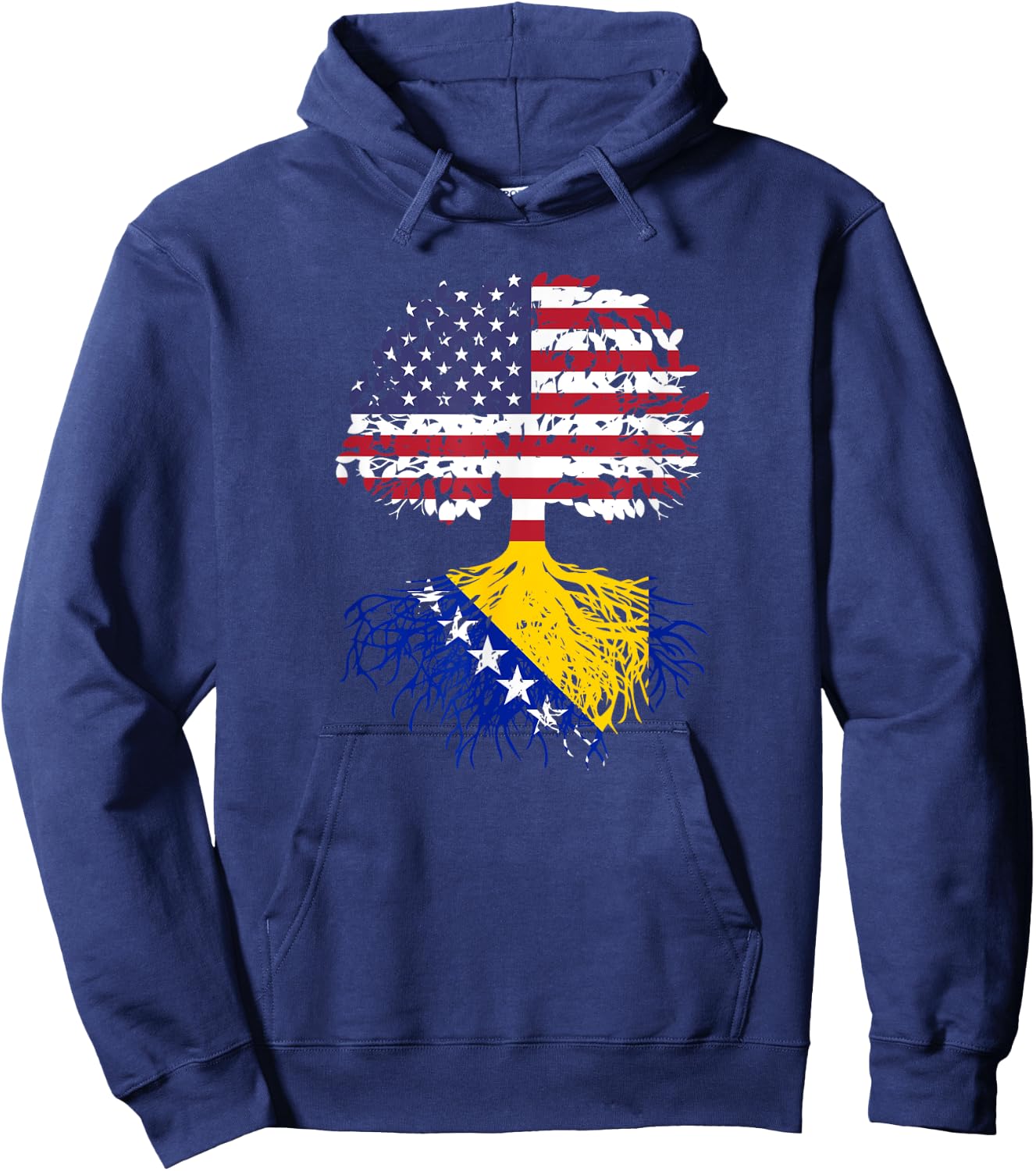 Bosnian Roots Bosnia National Heritage Tree Gift Hoodie - Hoodie | Navy