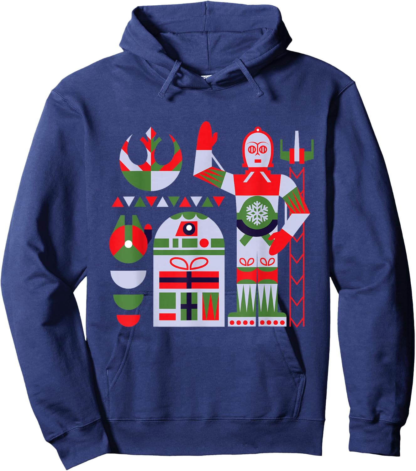 Star Wars R2-D2 and C-3PO Holiday Droids Rebel Christmas Hoodie - Hoodie | Navy