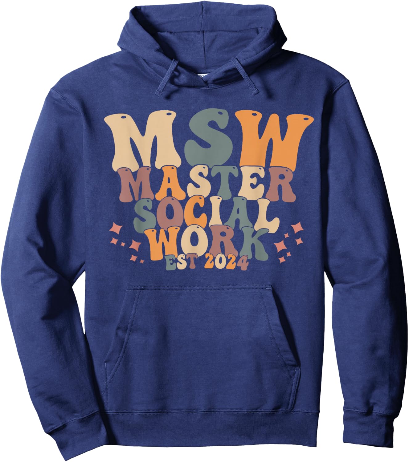 Msw est 2024 shirt Master of Social Work graduate Hoodie - Hoodie | Navy