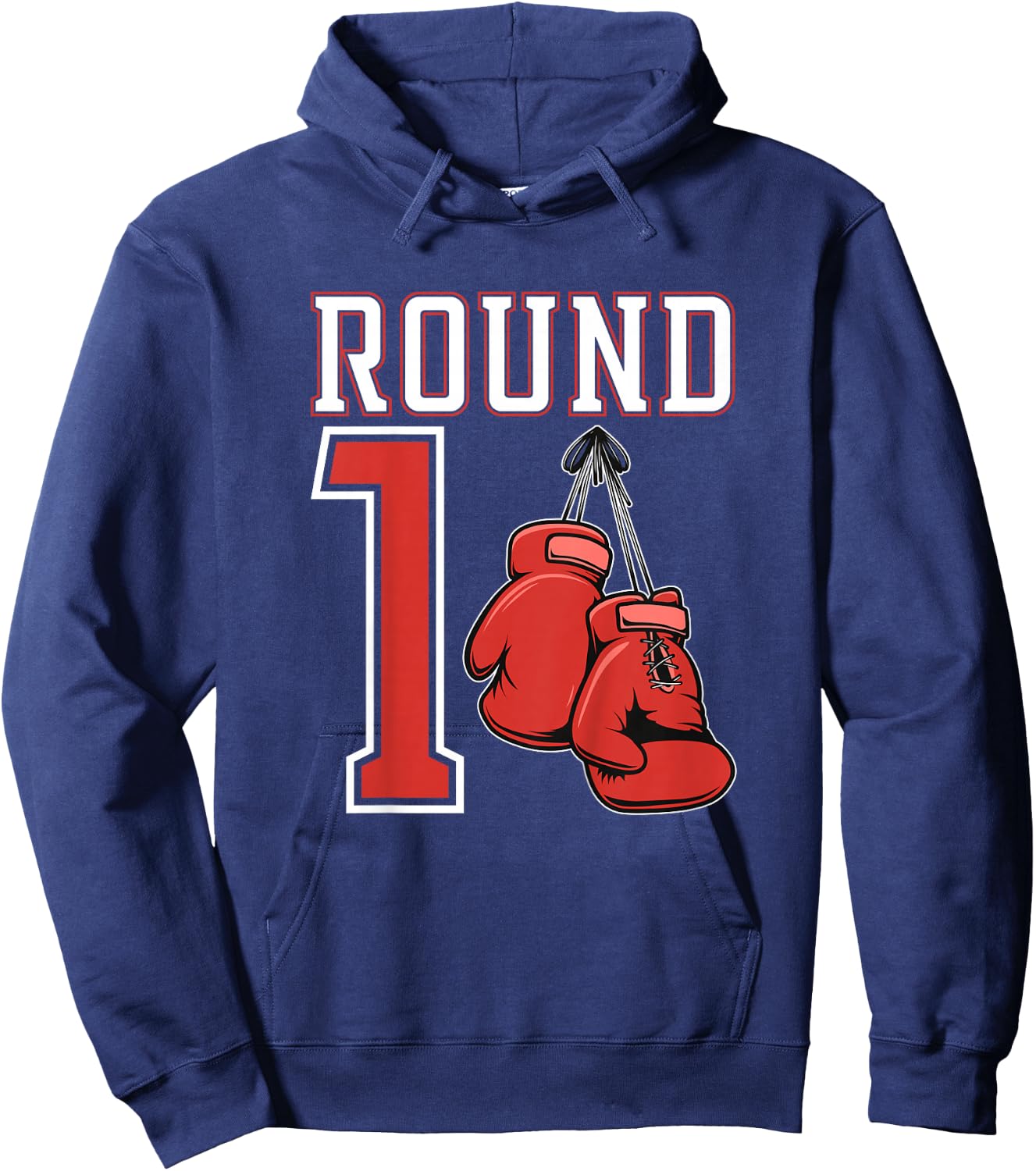 Kids 1st Birthday Boxing Boy 1 Year Old Boxer Bday Party Hoodie - Hoodie | Navy