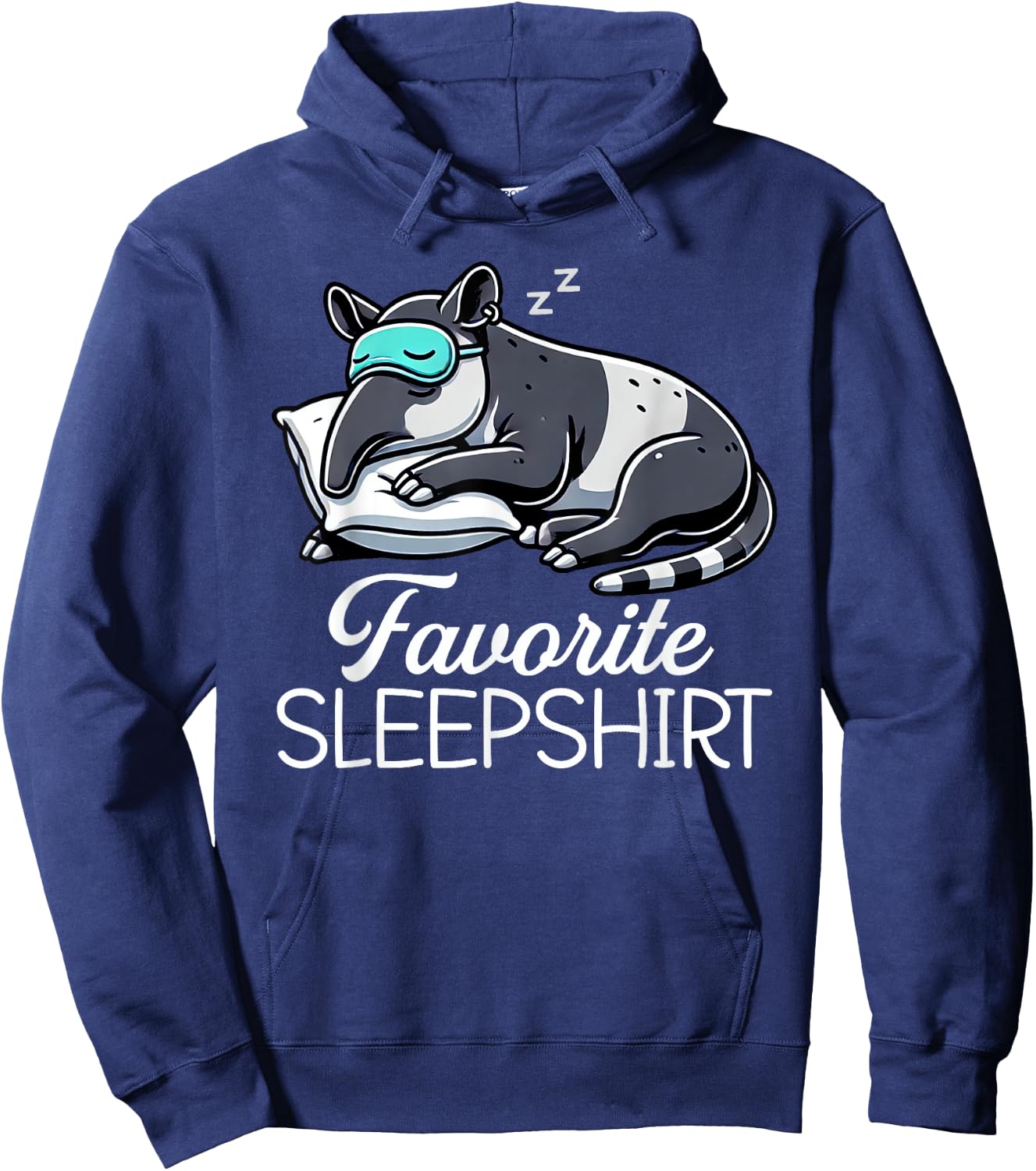 Tapir Official Sleep Shirt Funny Tapir Napping Pyjamas Hoodie - Hoodie | Navy