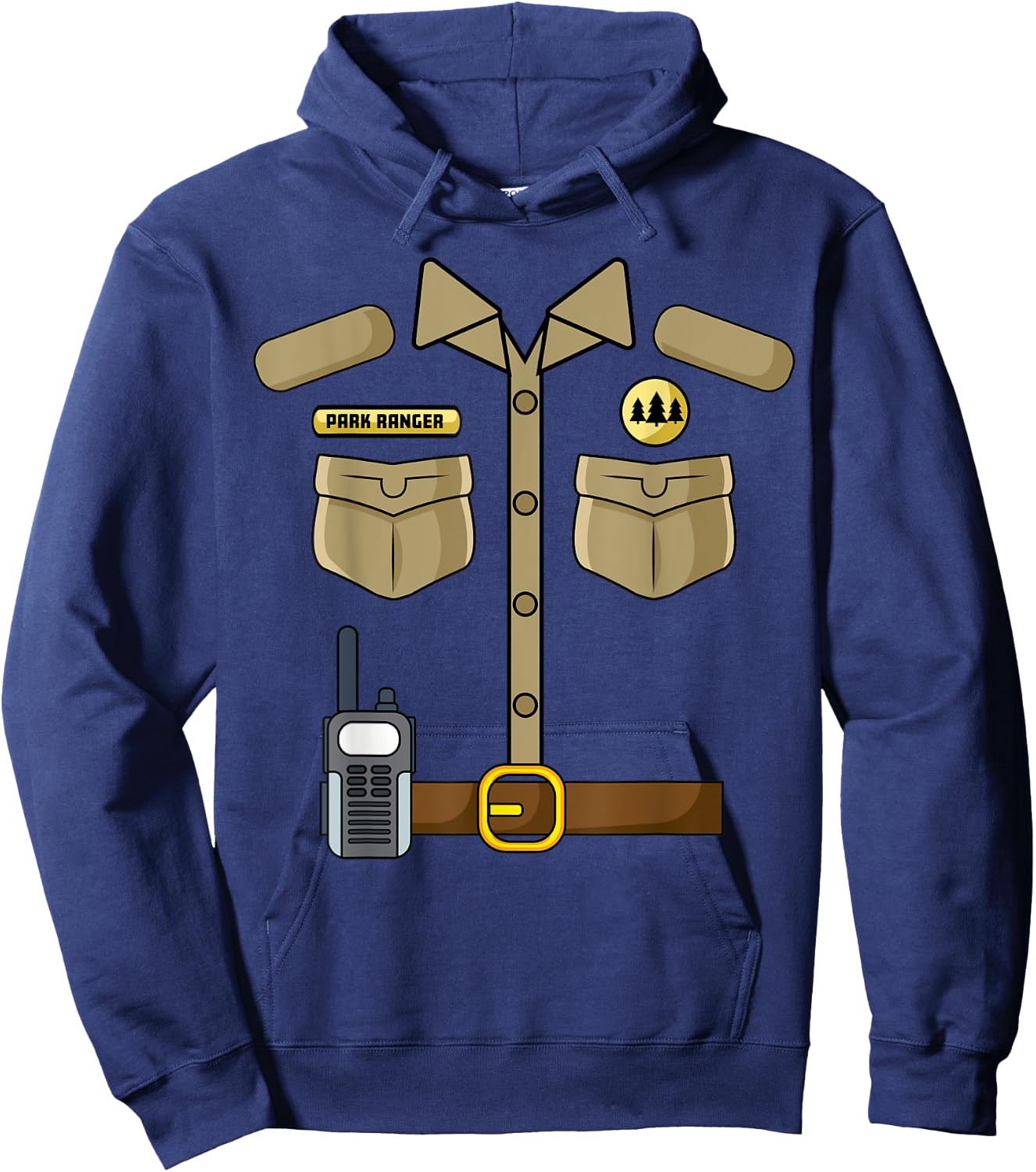Forest Ranger Park Warden Funny DIY Lazy Halloween Costume Hoodie - Hoodie | Navy