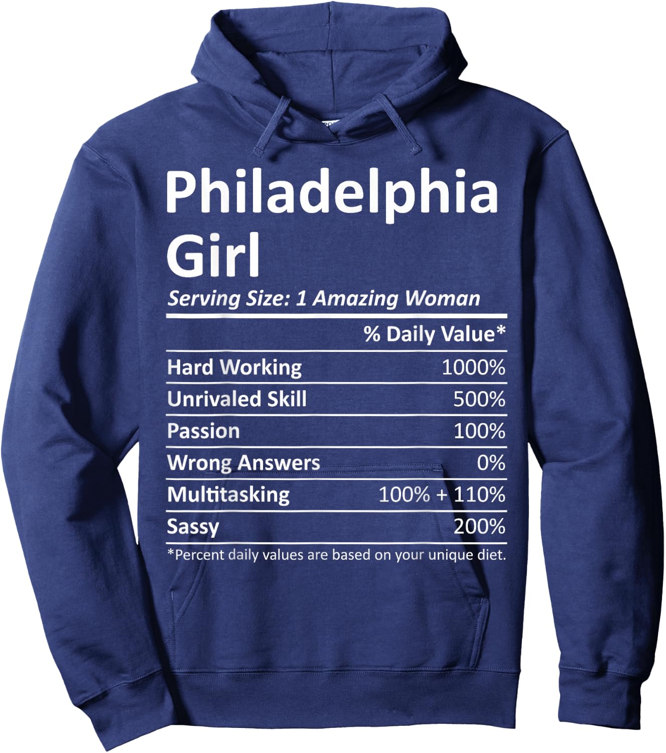 PHILADELPHIA GIRL PA PENNSYLVANIA Funny City Home Roots Gift Hoodie - Hoodie | Navy