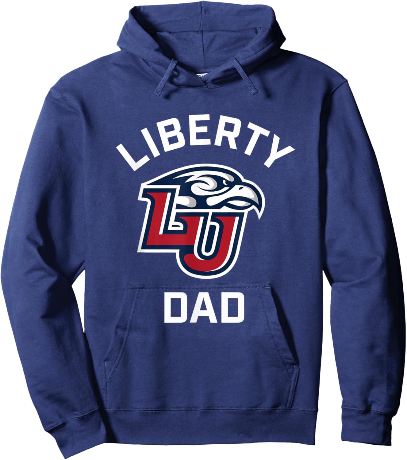 Liberty University Flames Arched Dad Hoodie - Hoodie | Navy