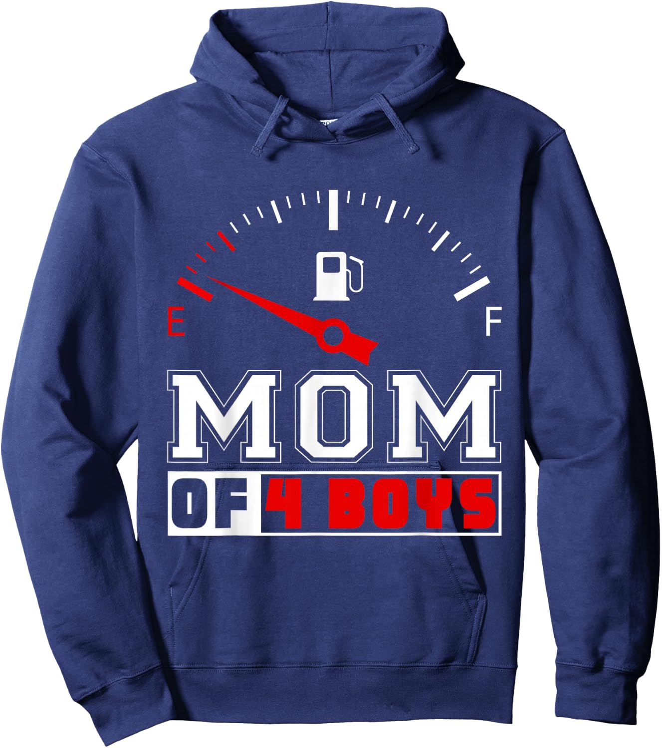 Funny Mom Of Four Boys Sons Mommy Mother Happy Mothers Day Hoodie - Hoodie | Navy