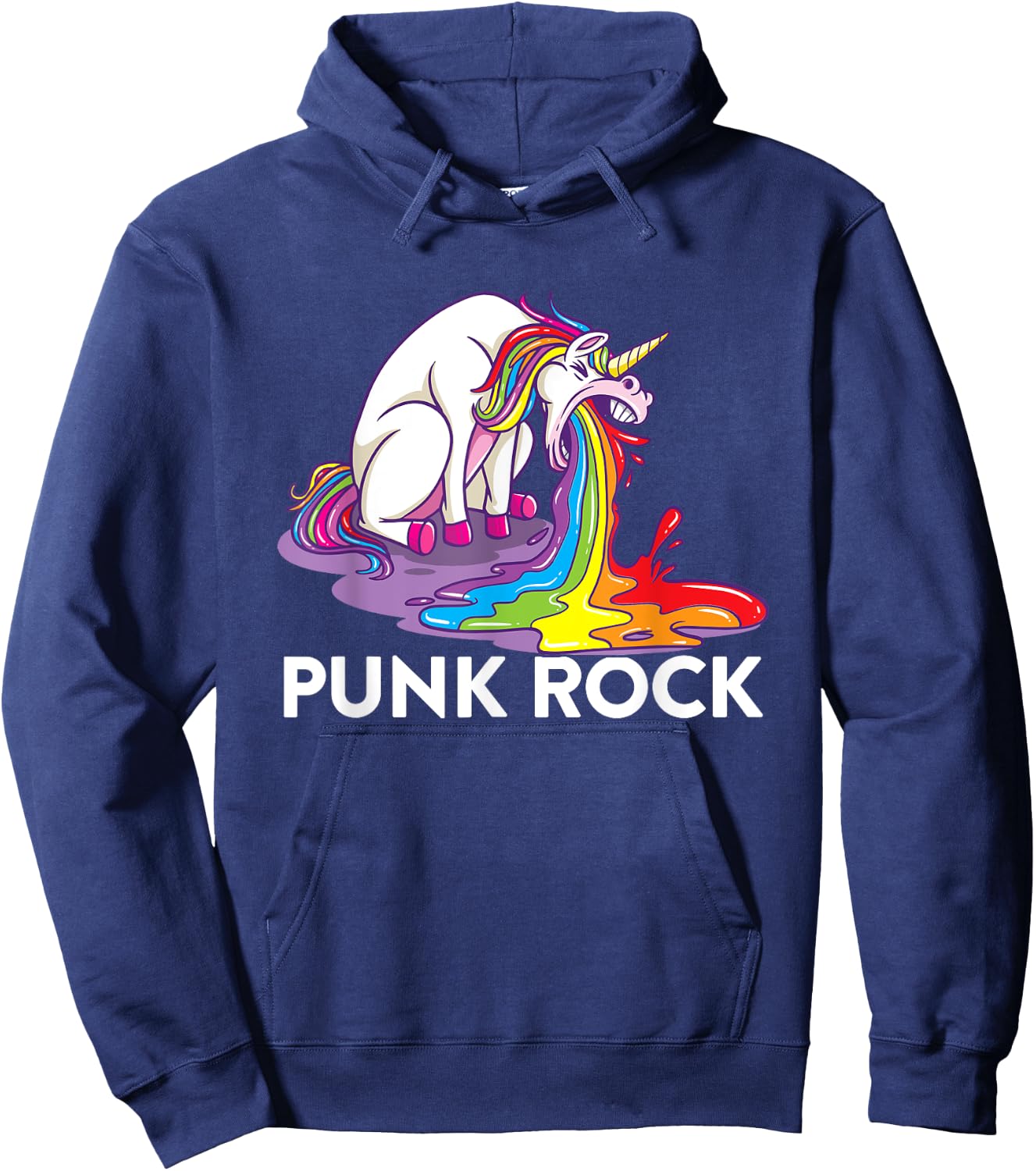 Punk Rock Unicorn Hoodie - Hoodie | Navy