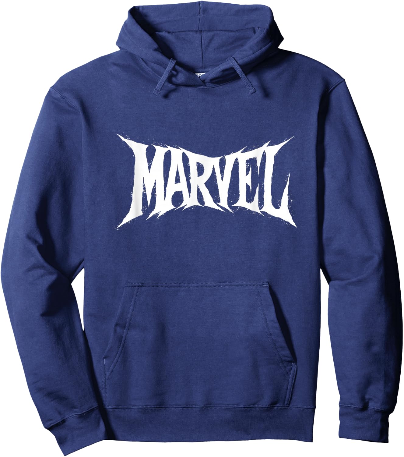 Marvel Classic Halloween Spooky Font Marvel Text Retro Logo Hoodie - Hoodie | Navy