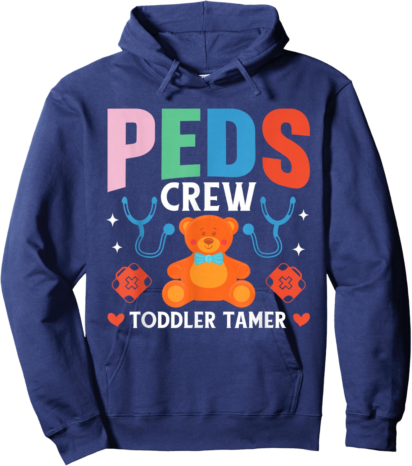 Peds Crew Pediatric Nurse Squad Peds Nurse Pediatric Nursing Hoodie - Hoodie | Navy
