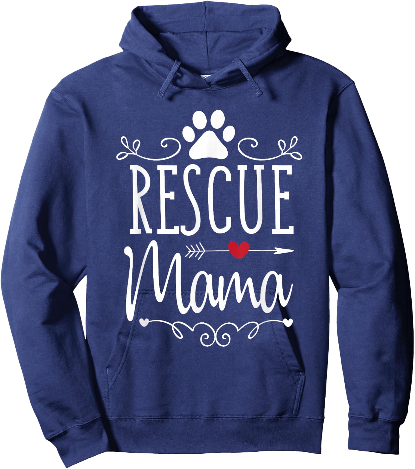 Rescue Mama - Rescue Dog Lover Outfit Rescue Mom Gift Hoodie - Hoodie | Navy