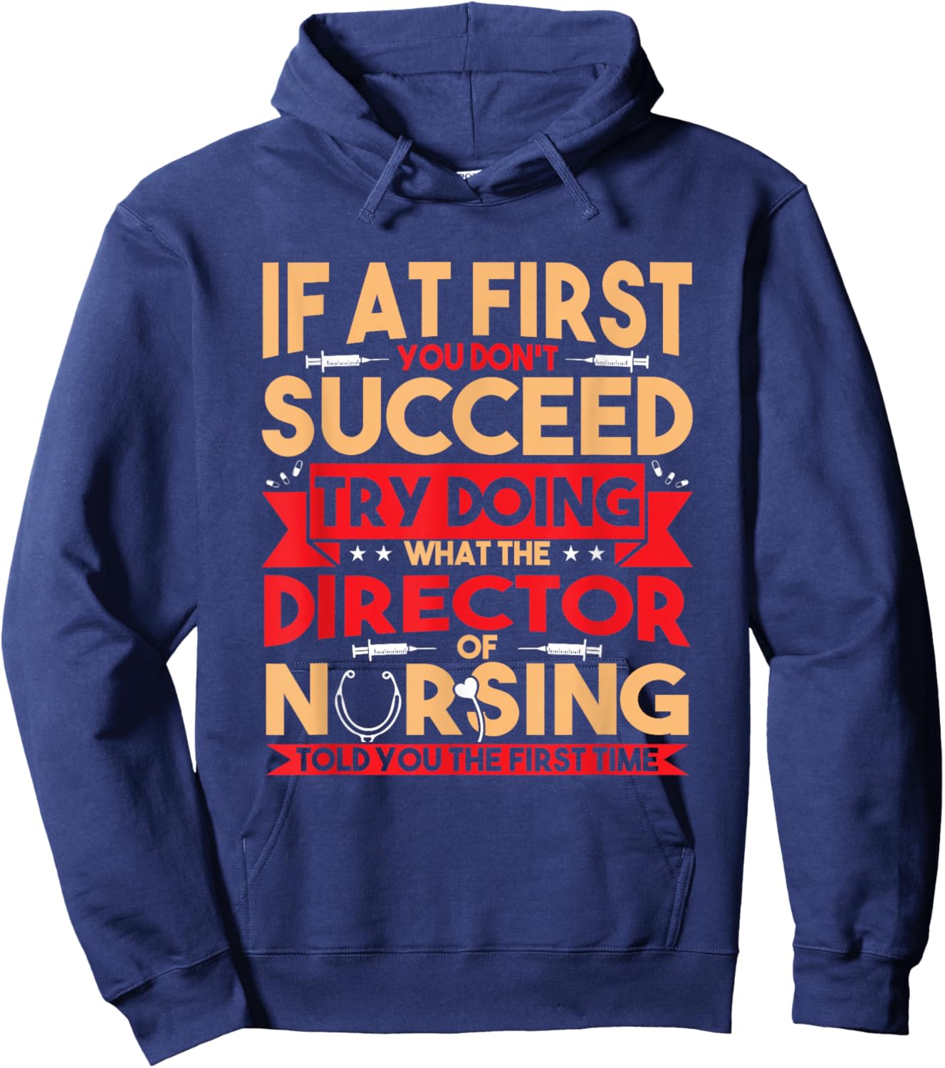 Best Director Of Nursing Nurse Appreciation Gifts Women's Black Nursing Director Hoodie - Hoodie | Navy