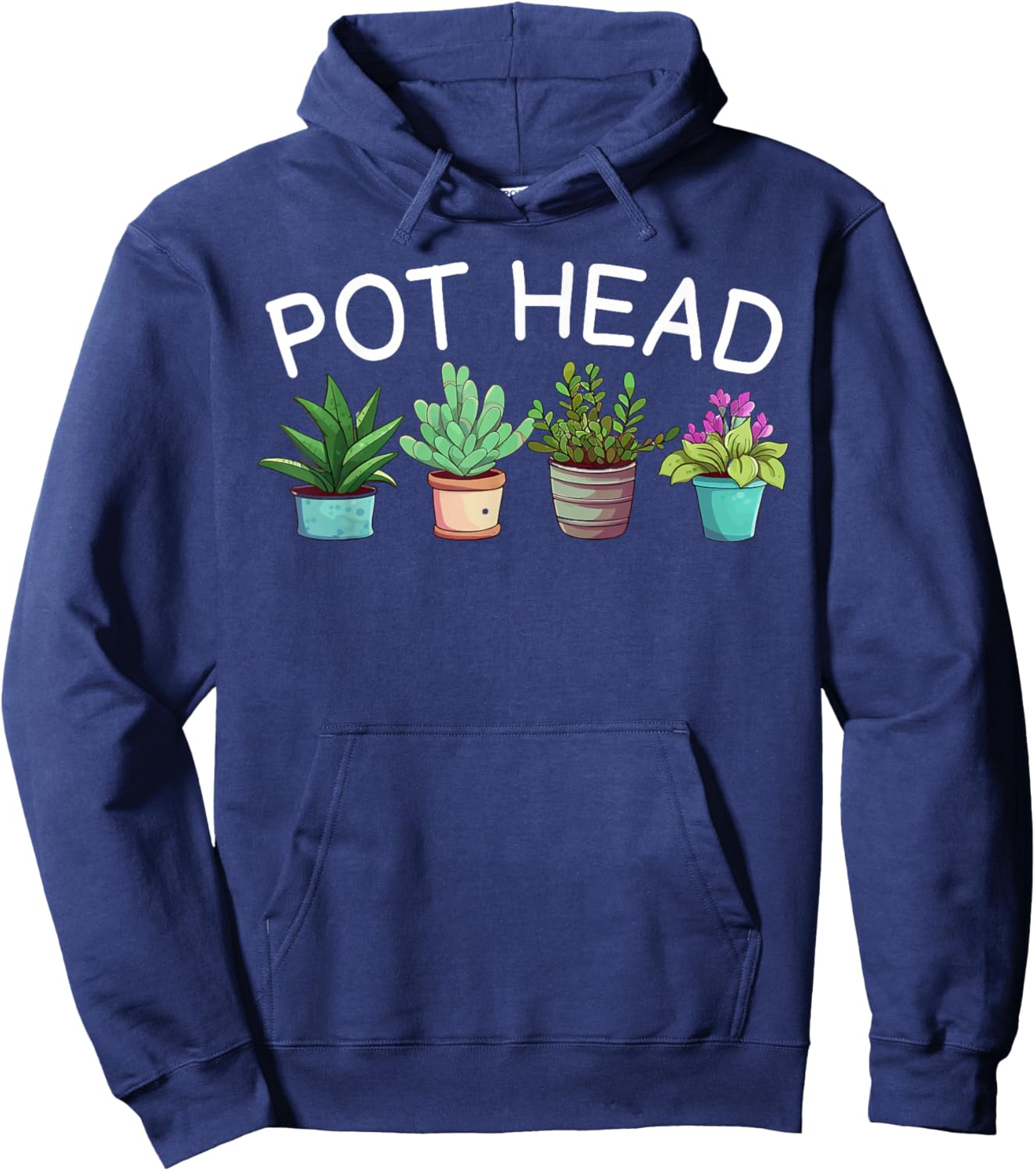 Pot-head Funny Gardening Plants Hoodie - Hoodie | Navy