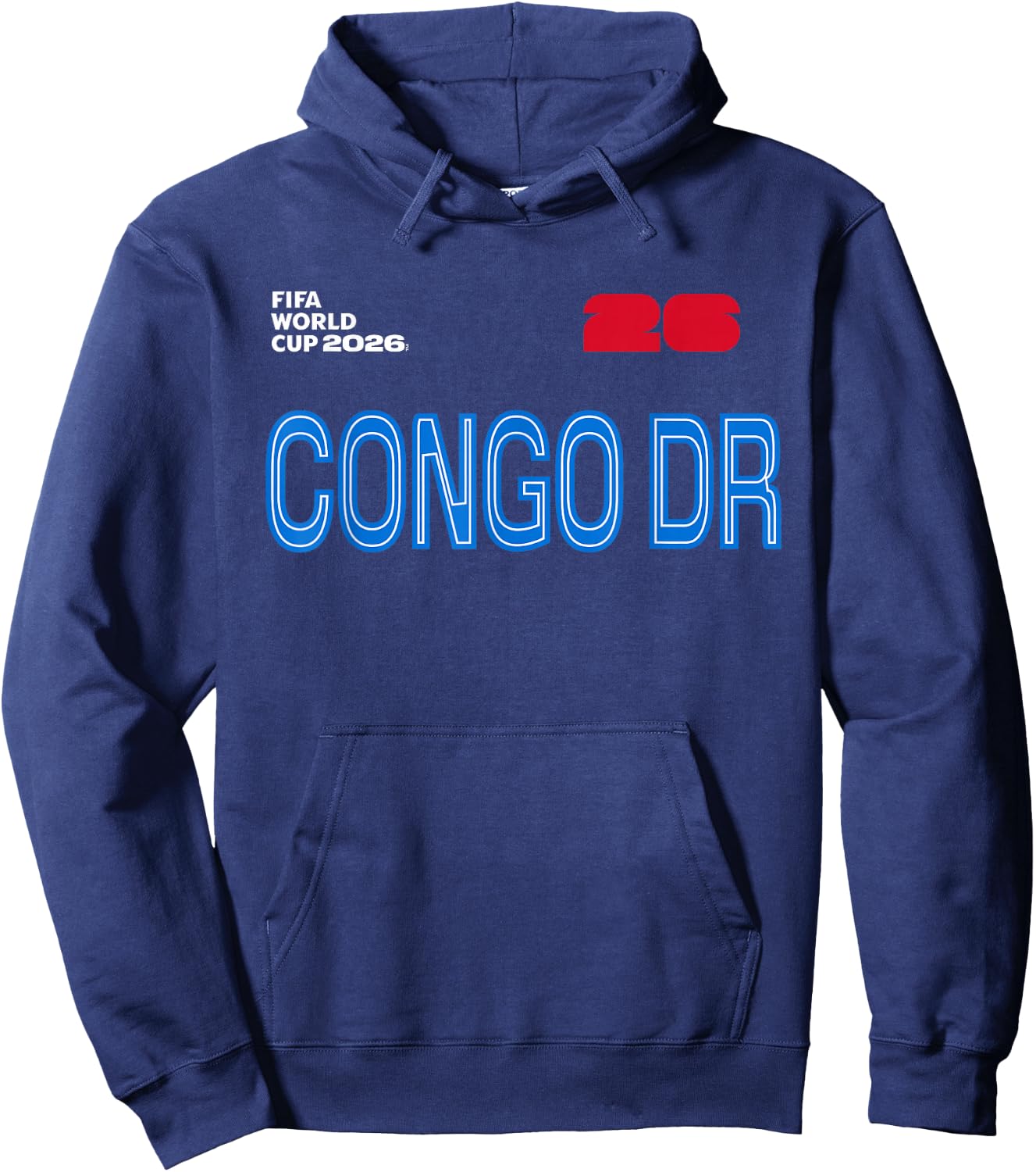 FIFA World CUP26 Congo DR Outline Graphic Hoodie - Hoodie | Navy
