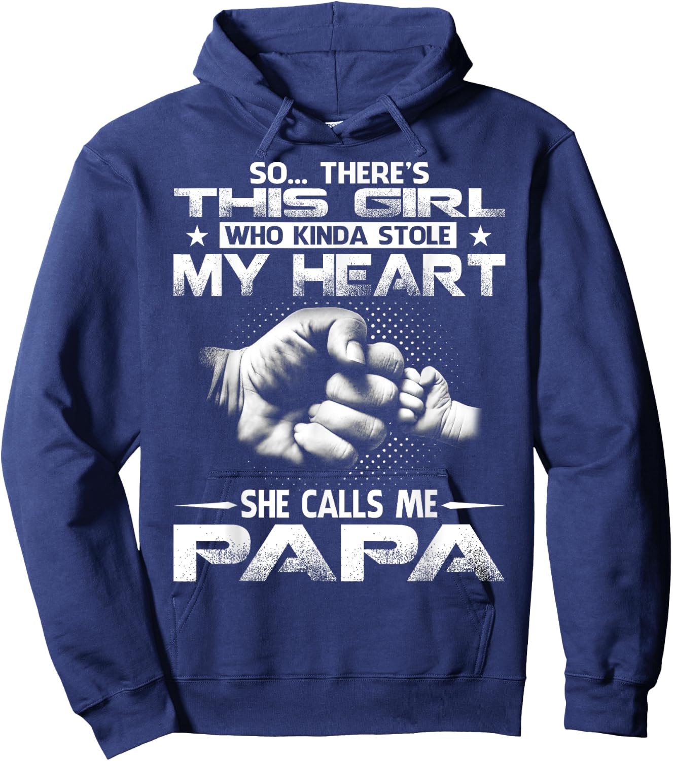 This Girl Who Kinda Stole My Heart She Calls Me Papa Hoodie - Hoodie | Navy