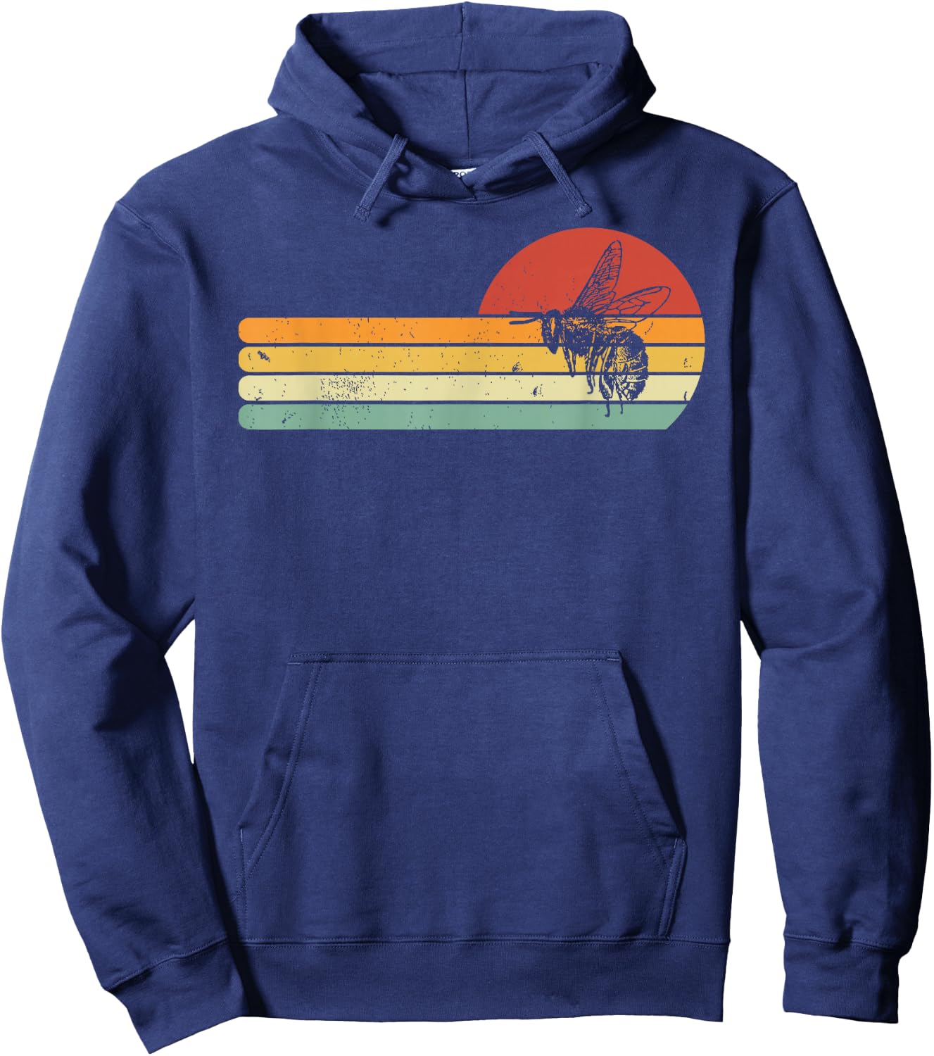 Colorful Beekeeper Honey Bee Farm Retro Beekeeping Hoodie - Hoodie | Navy