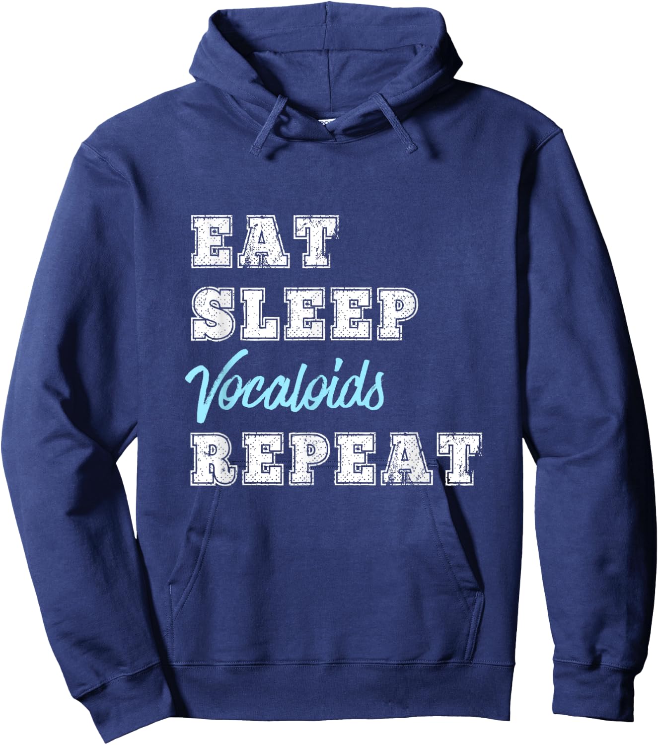 Vocaloid Lover Gift Funny Eat Sleep Weeabo Anime Music Game Hoodie - Hoodie | Navy