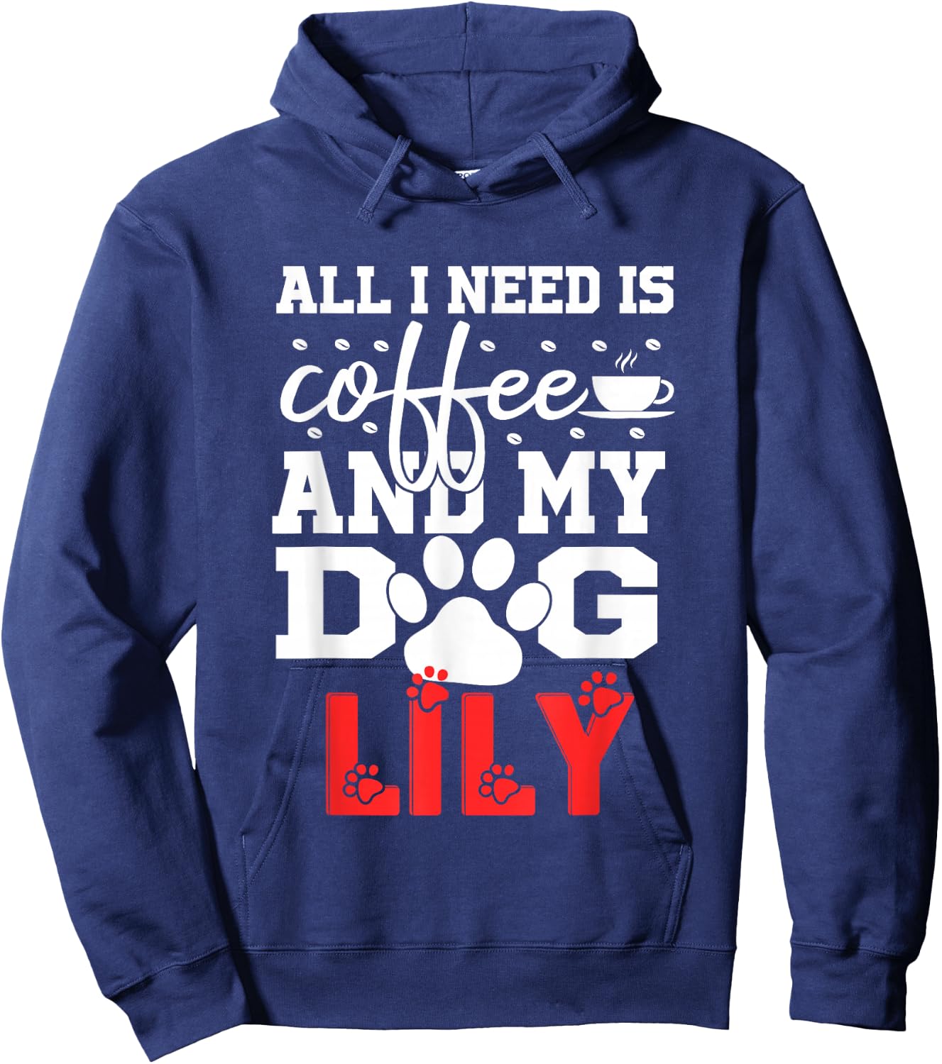 Dog Name Lily Life Is Better With My Dog Named Lily Women Girls Kids Hoodie - Hoodie | Navy