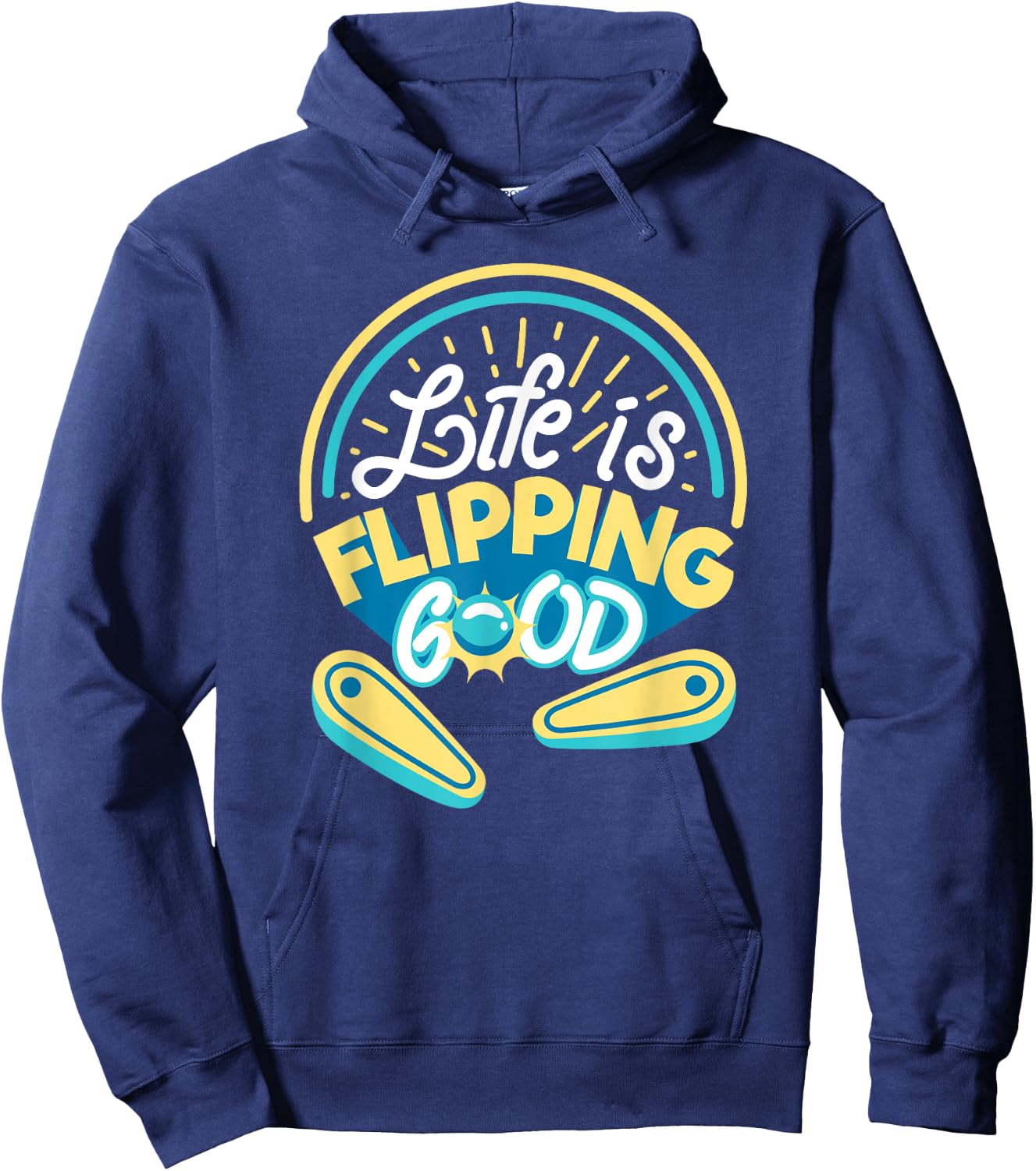 Classic Retro Arcade Pinball - Arcade Game Retro 80s Gaming Hoodie - Hoodie | Navy