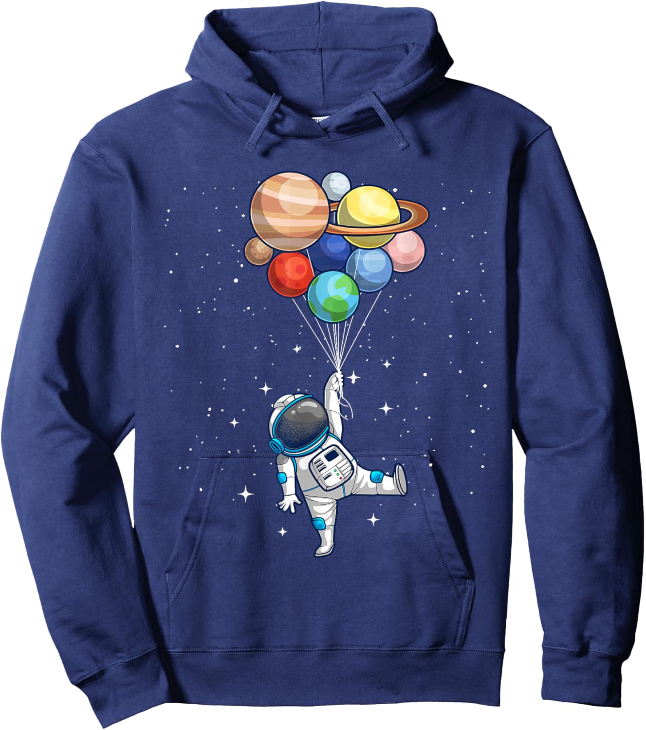 Space Themed Women Outer Space Moon Galaxy Astronaut Hoodie - Hoodie | Navy