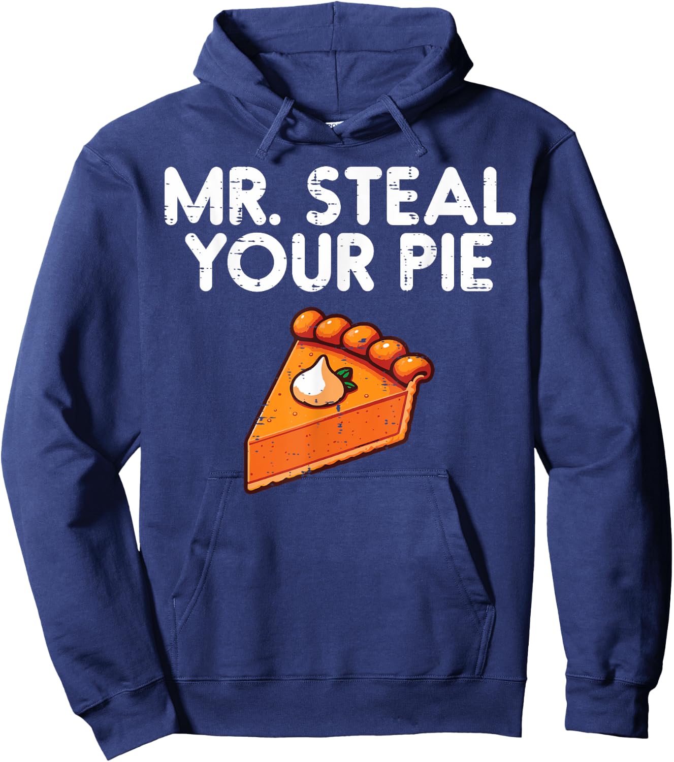Thanksgiving Mr Steal Your Pie Cute Toddler Boys Kids Men Hoodie - Hoodie | Navy