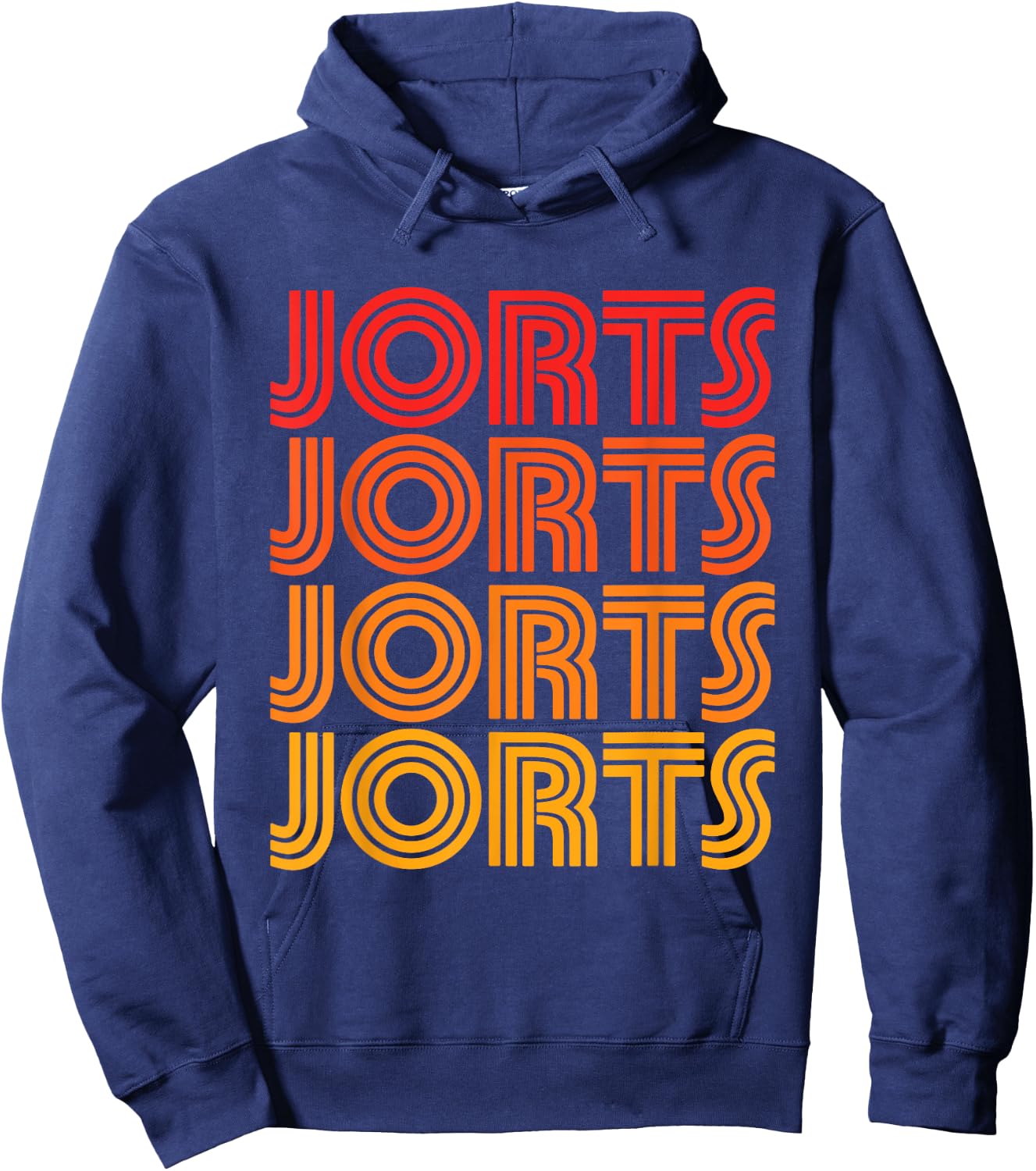Jorts Funny Fashion Cringe Style Jean Short Pants Love Fan Hoodie - Hoodie | Navy