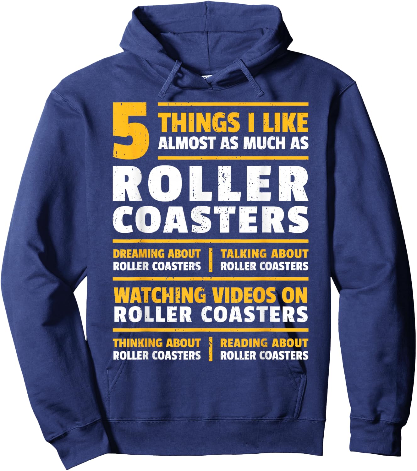 I Love Rollercoasters I Coaster Enthusiast I Roller Coaster Hoodie - Hoodie | Navy
