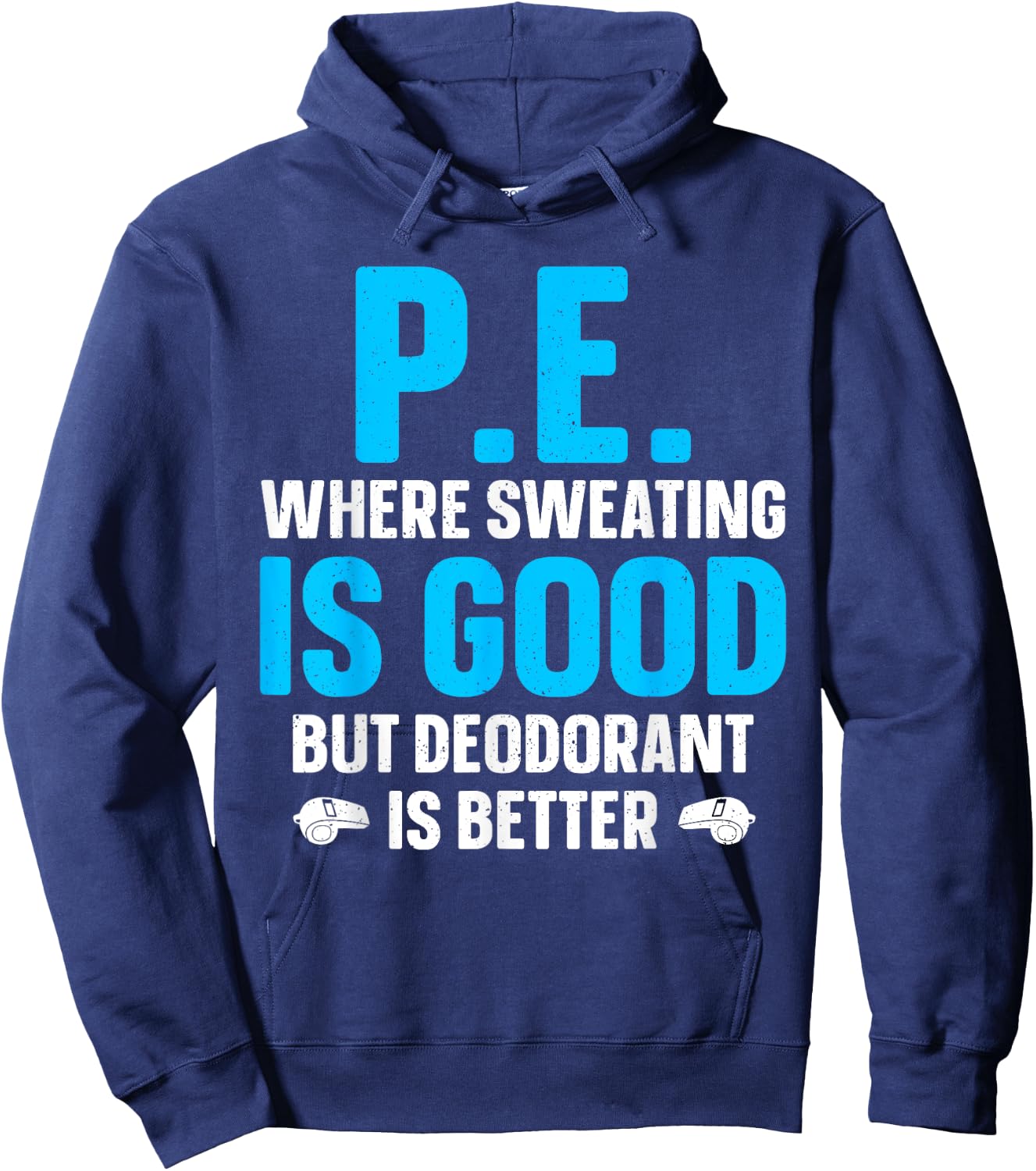 Funny PE Teacher Art Women Gym Teacher Appreciation Hoodie - Hoodie | Navy
